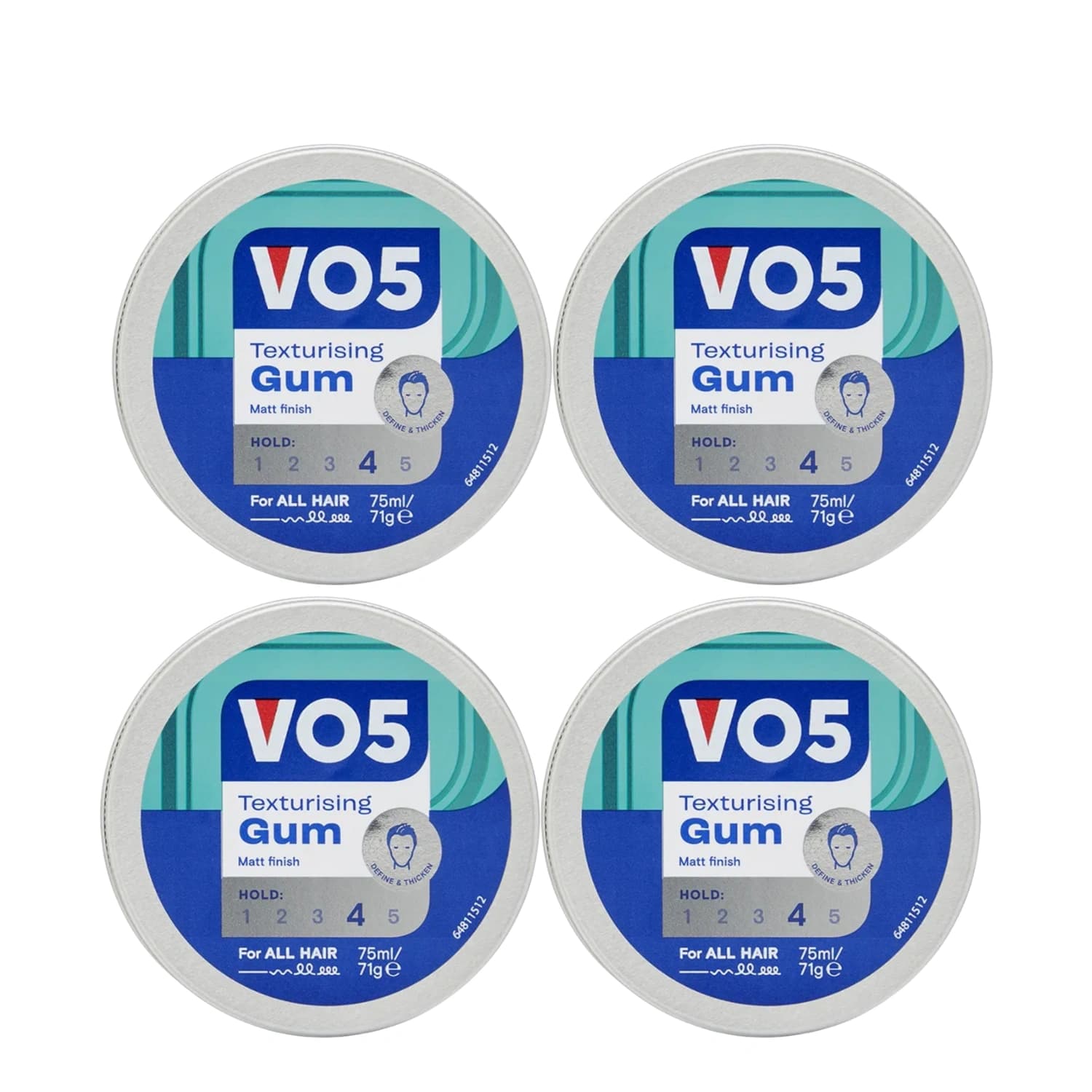 Vo5 Extreme Styling Texturising Gum 75ml - Pack of 4