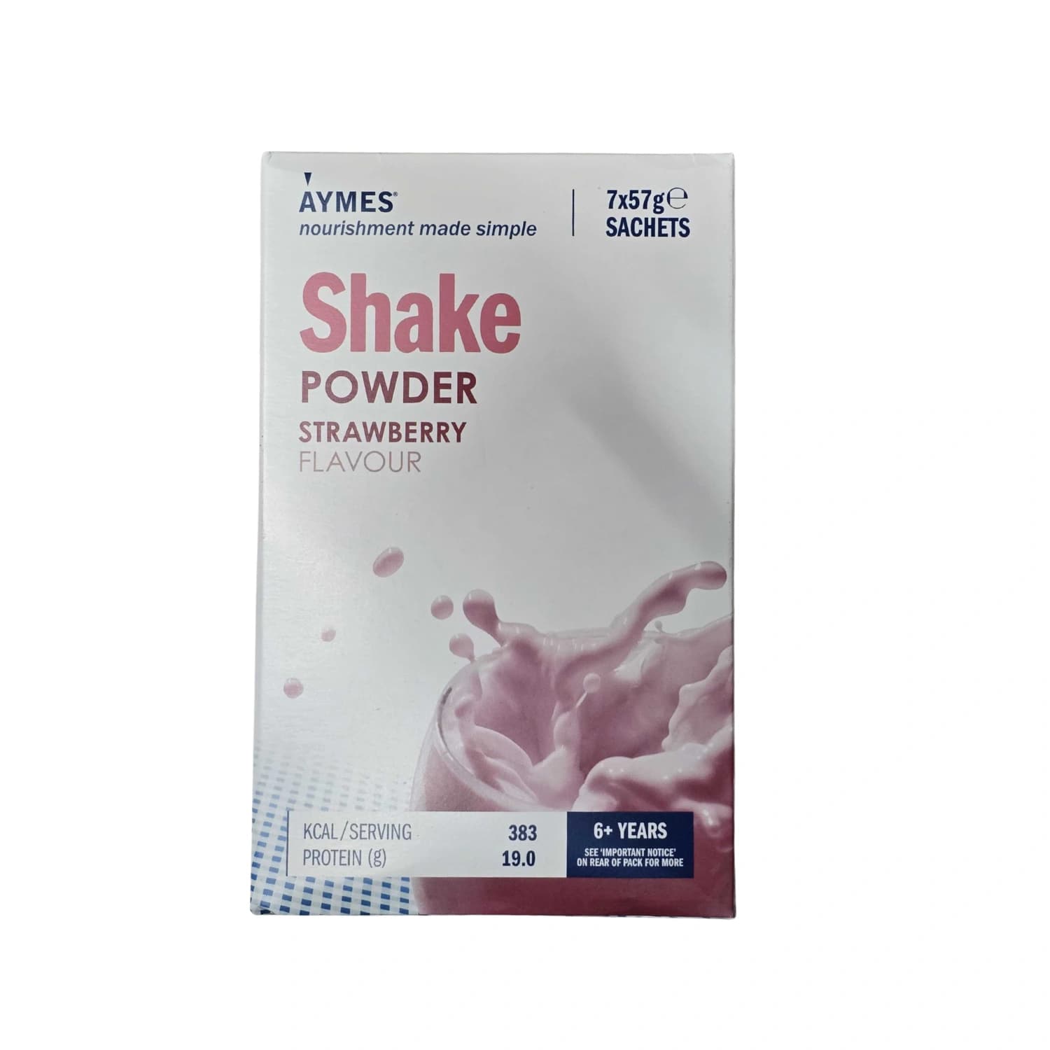 Aymes Shake Powder 57g Strawberry 7 Sachets