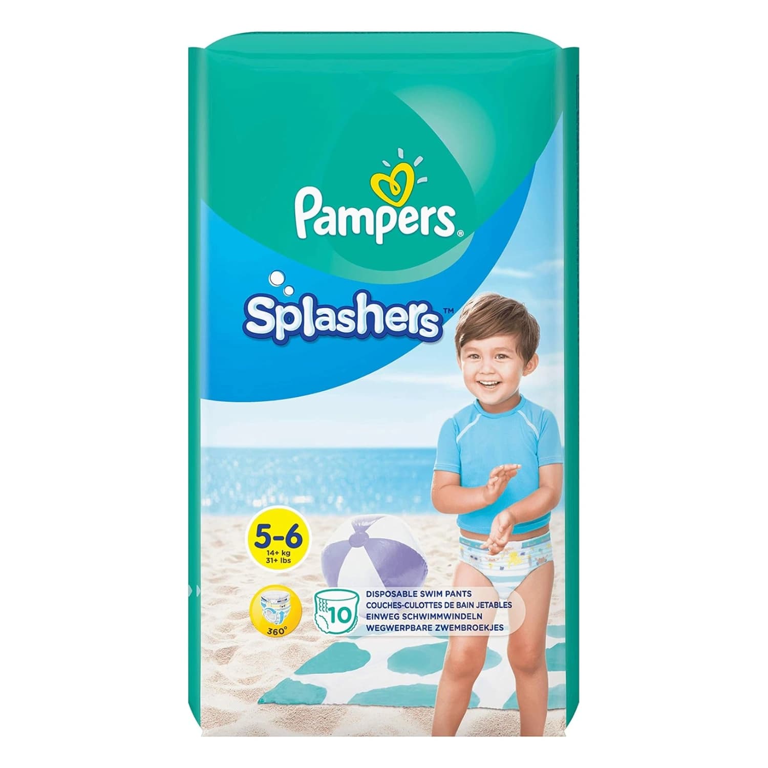 Pampers Size 5 Splashers Swim Pants 10 Count