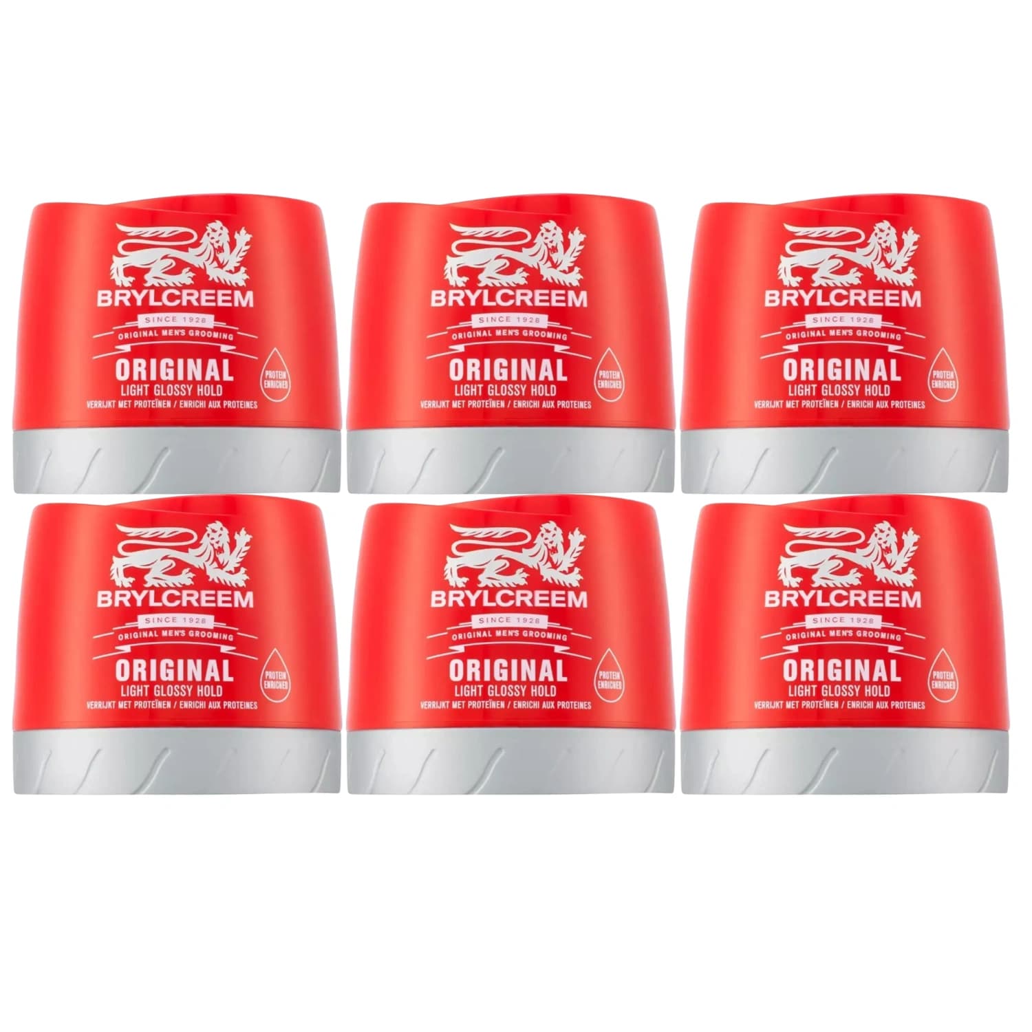 Brylcreem Light Glossy Hold Gel Cream 150ml - Pack of 6