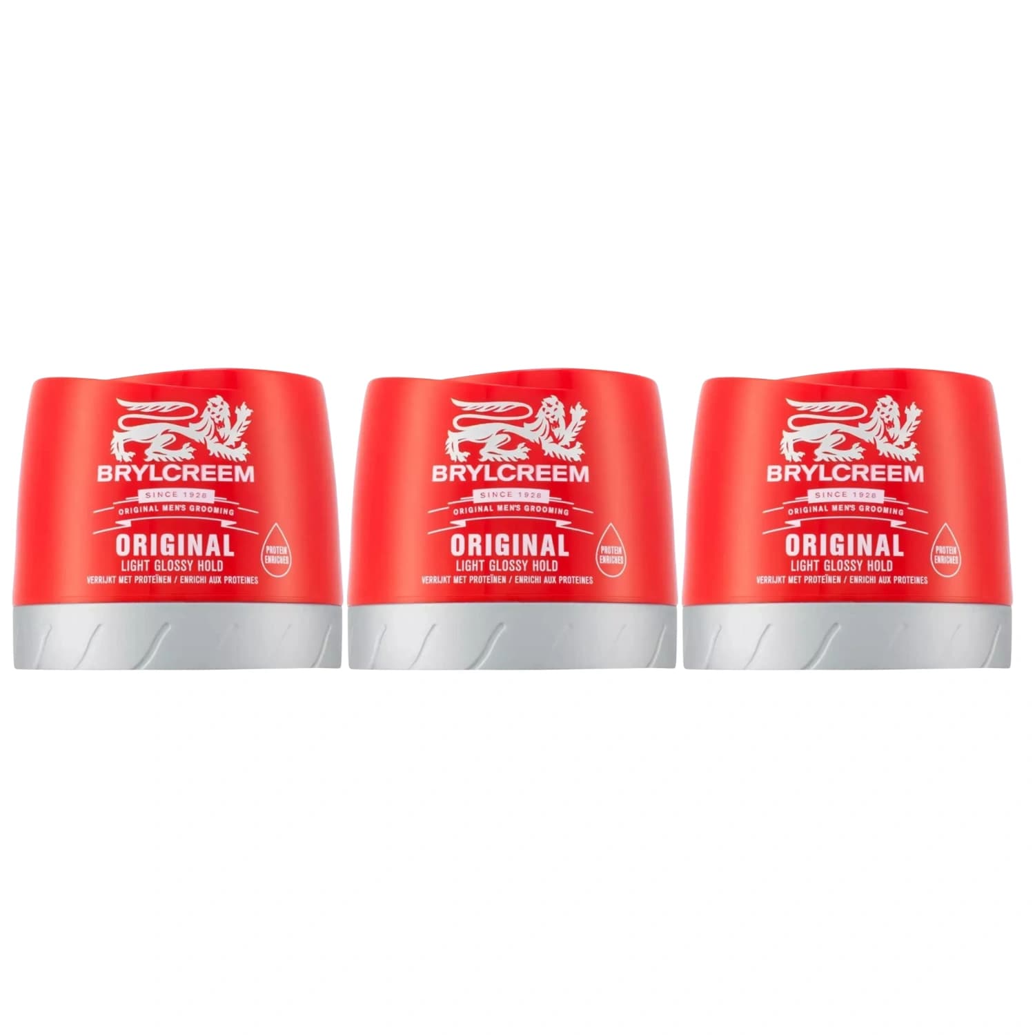 Brylcreem Light Glossy Hold Hair Gel Cream 150ml - Pack of 3
