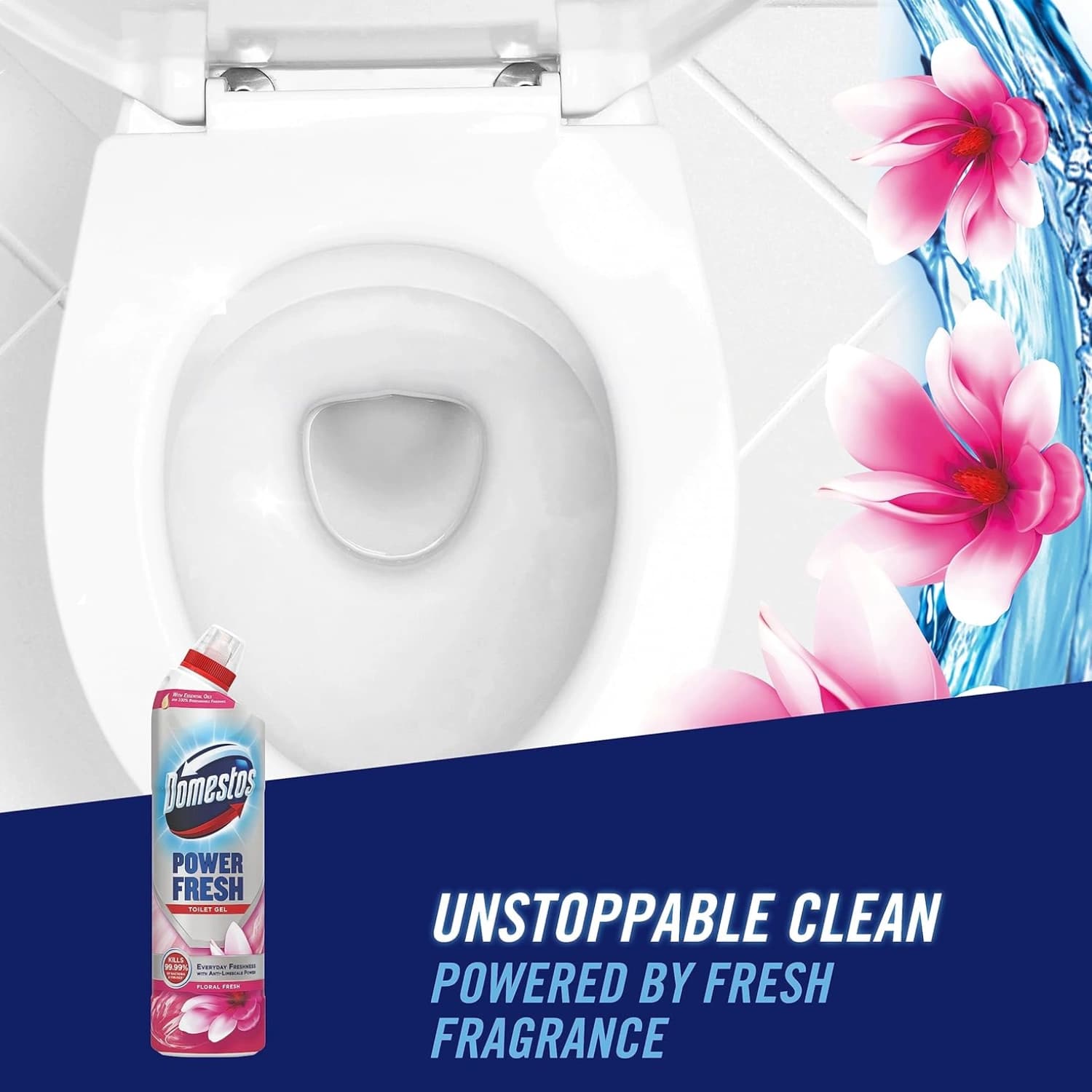 Domestos Power Fresh Toilet Gel Floral Fresh 750ml