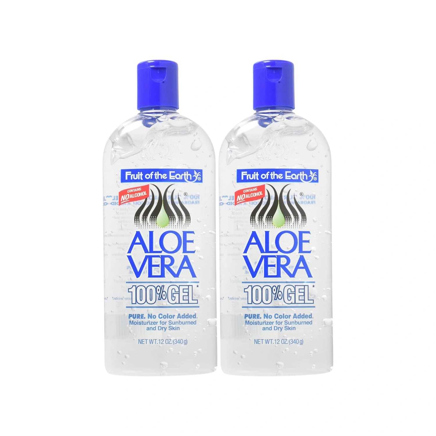 Fruit of the Earth 100% Pure Aloe Vera Gel 340g - Pack of 2
