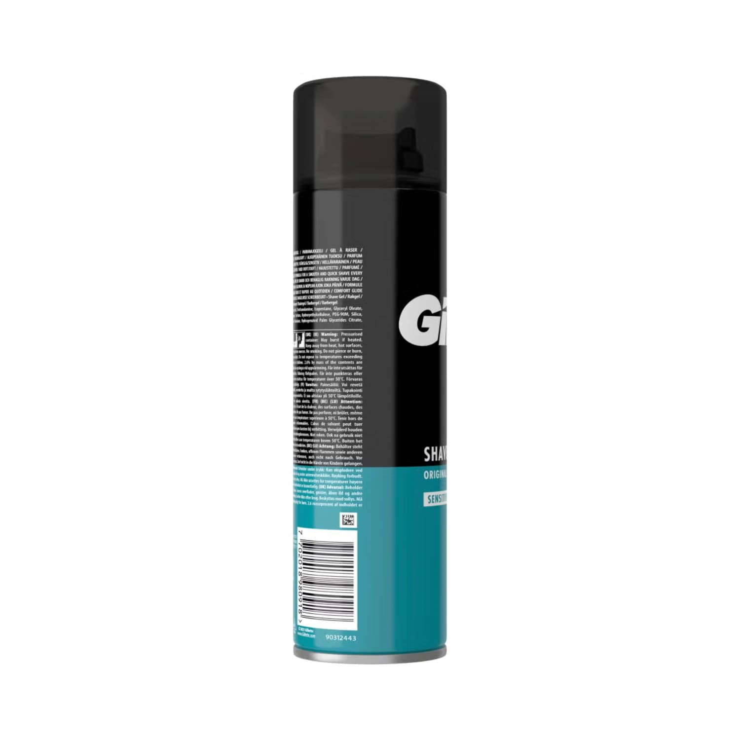 3x Gillette Shave Gel Sensitive Original Scent, 200ml