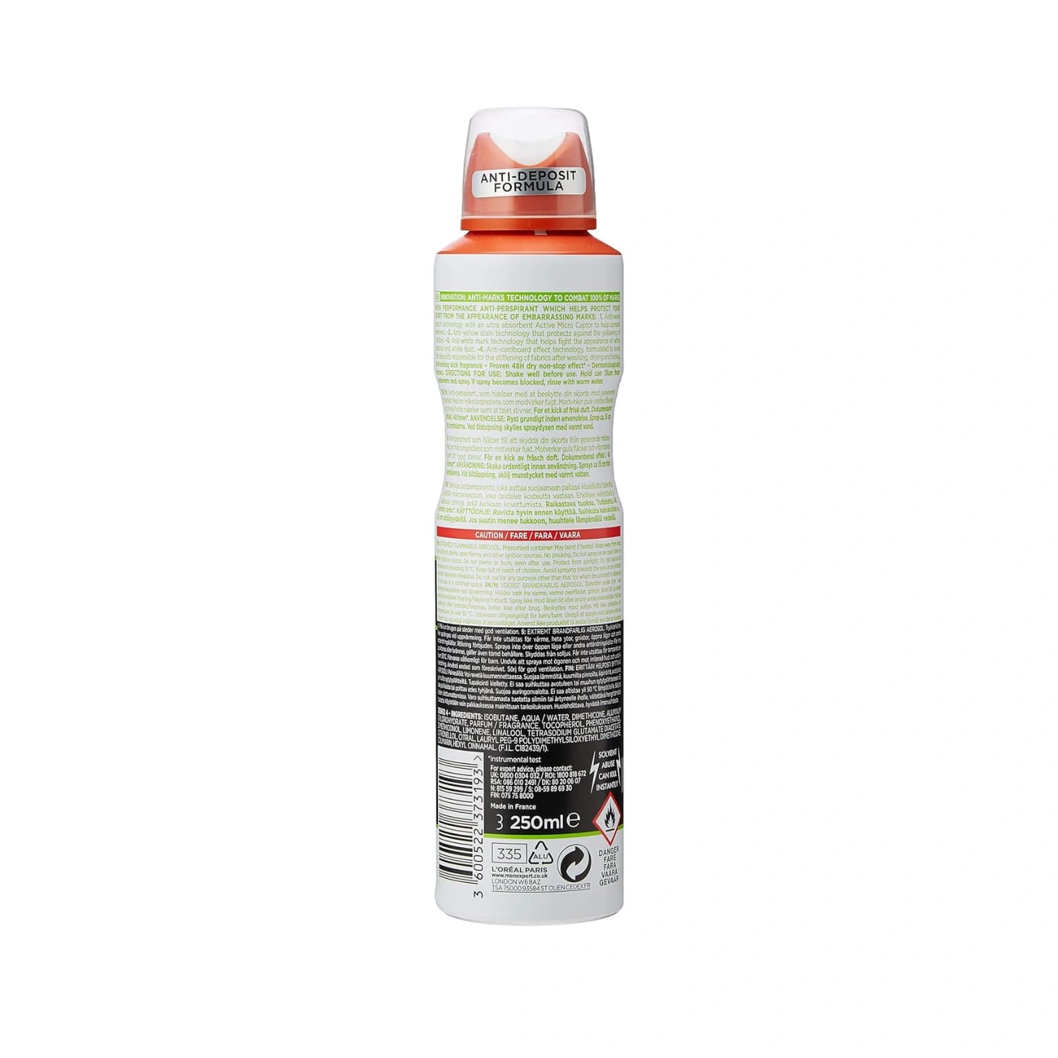 L'Oreal Men Expert Shirt Protect 48H Anti-Perspirant Deodorant 250ml