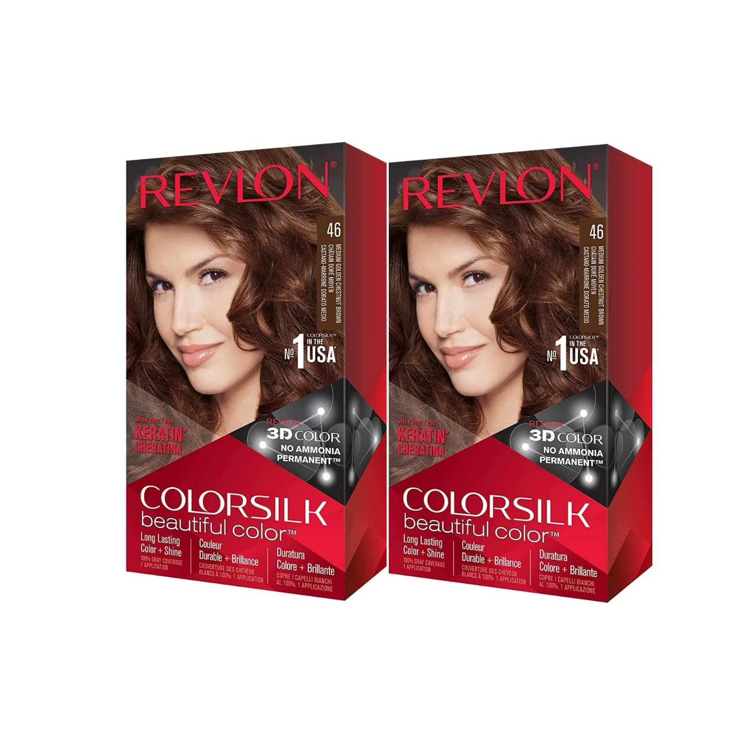 Revlon Colorsilk Haircolor Medium Golden Chestnut Brown 46
