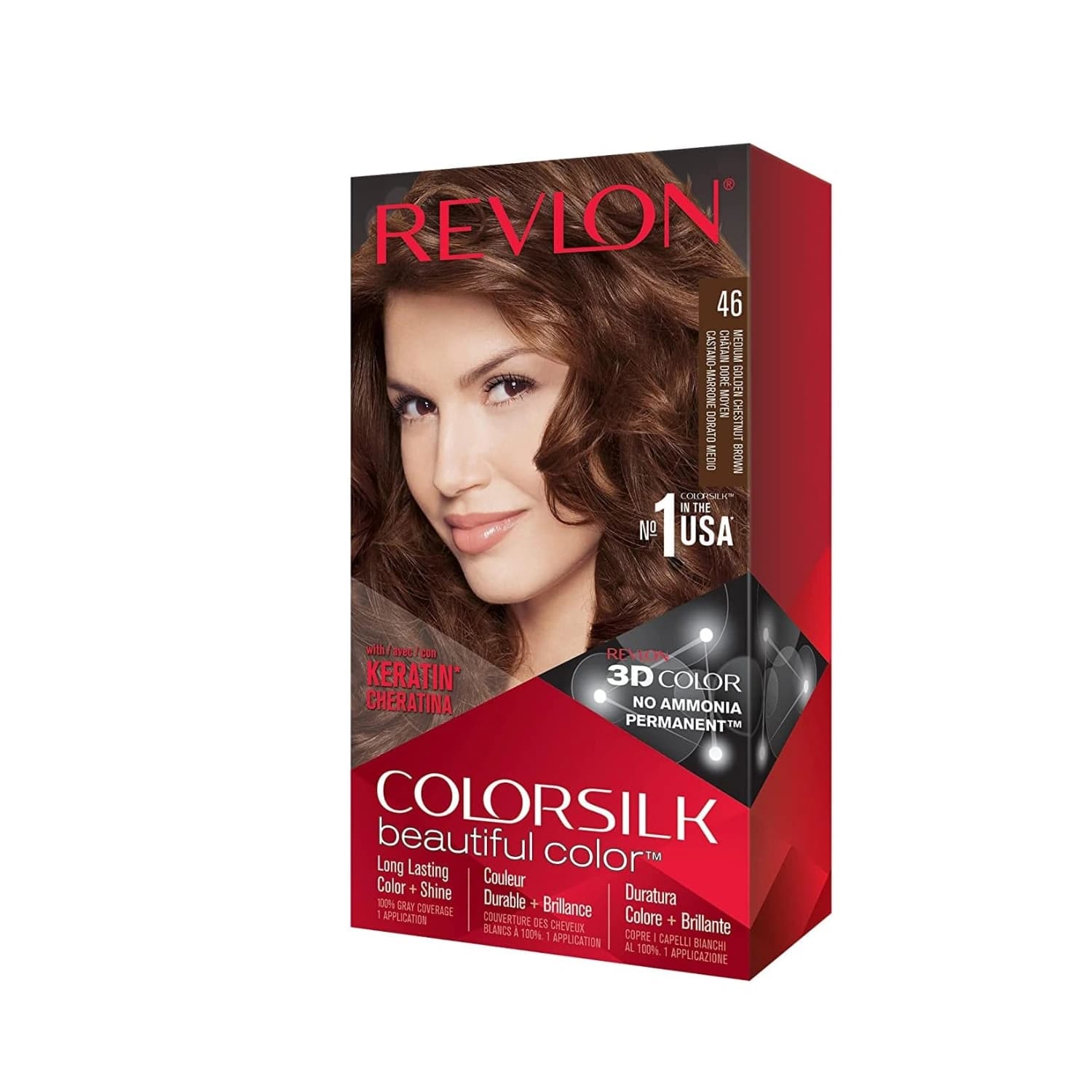 Revlon Colorsilk Haircolor Medium Golden Chestnut Brown 46