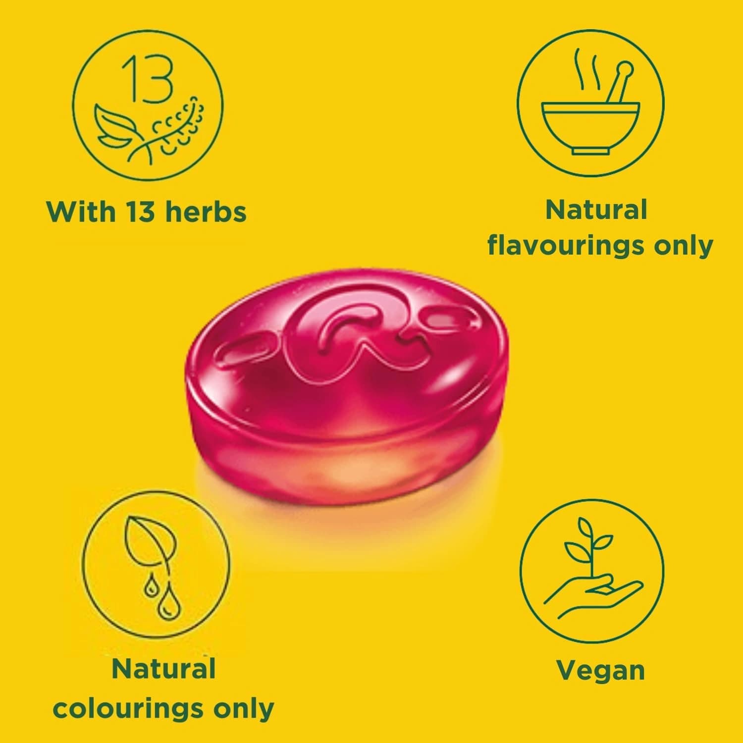 Ricola Blackcurrant Sugar Free Sweets 45g - Pack of 10
