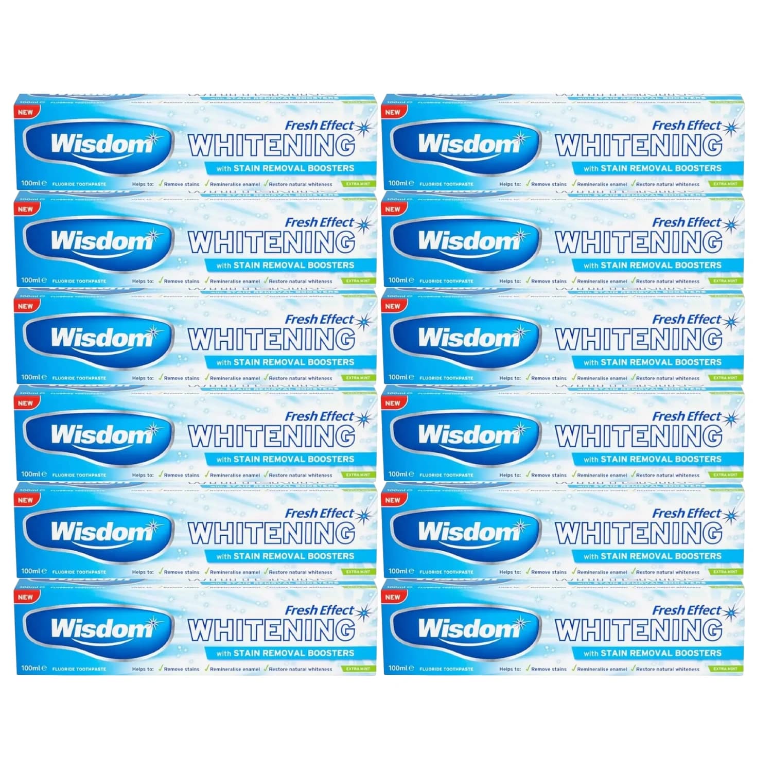Wisdom Fresh Effect Whitening Toothpaste 100ml - Pack of 12