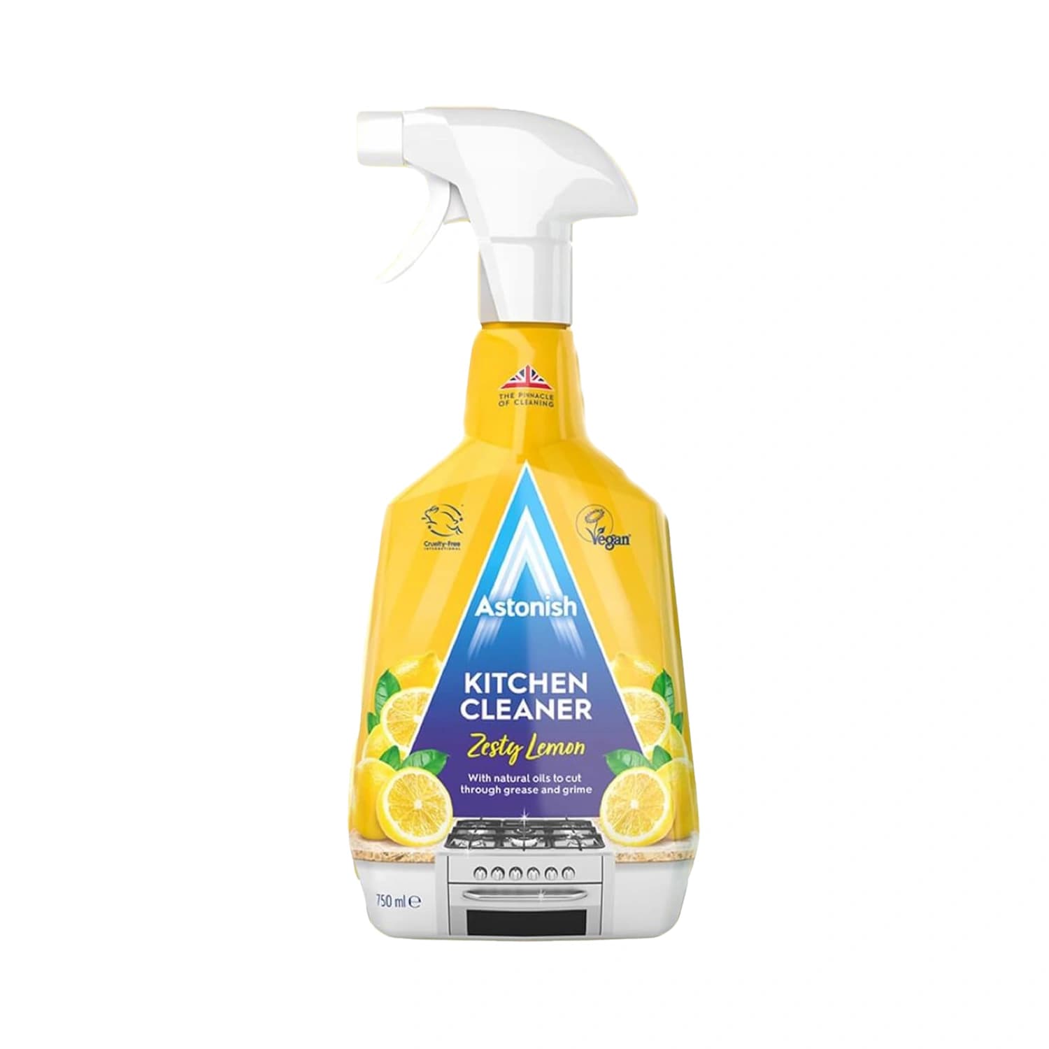 Astonish Kitchen Cleaner Zesty Lemon, Vegan And Cruelty Free, 750ml (Pack of 3)