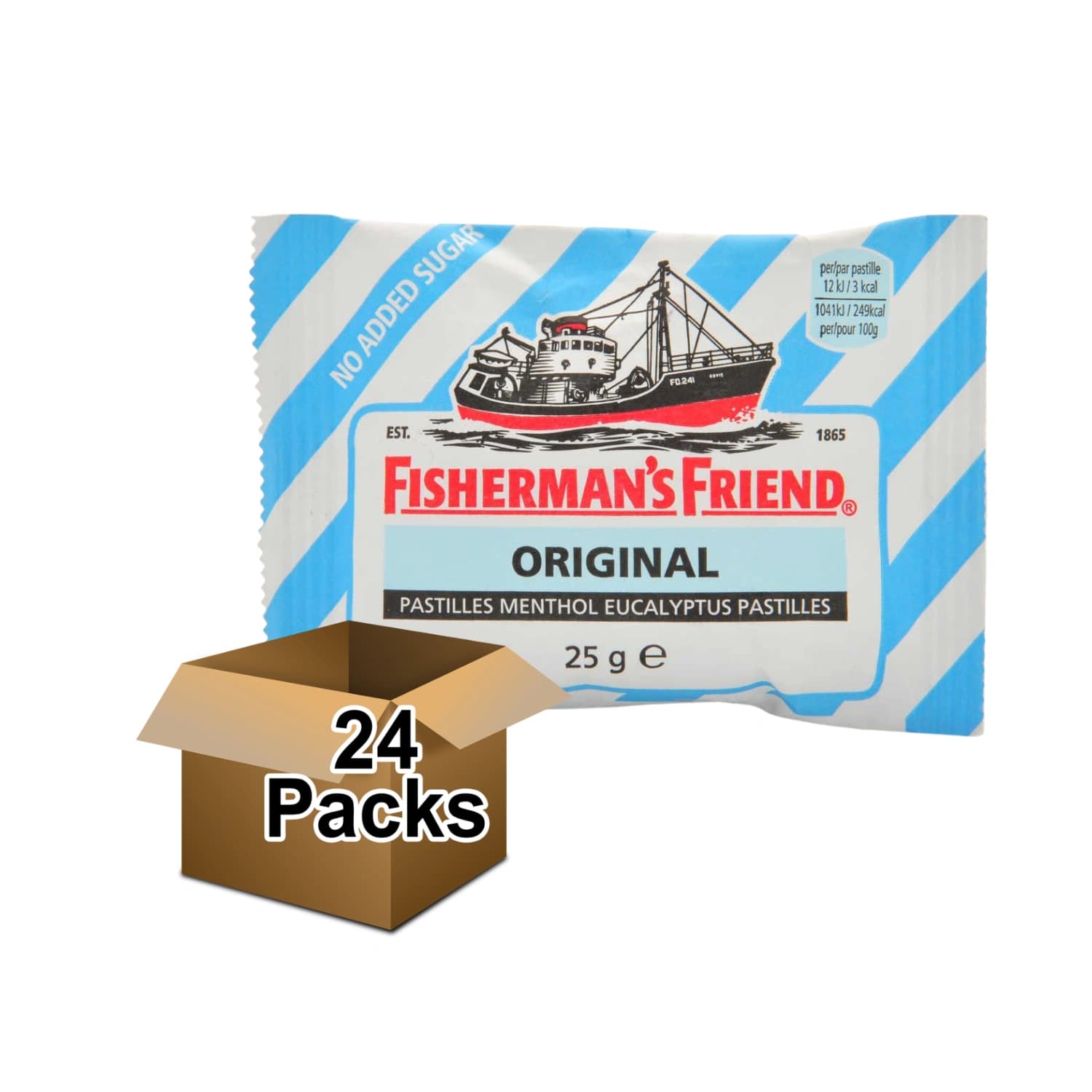 Fishermans Friend Extra Strong Sugar Free Lozenges 25gm - Pack of 24