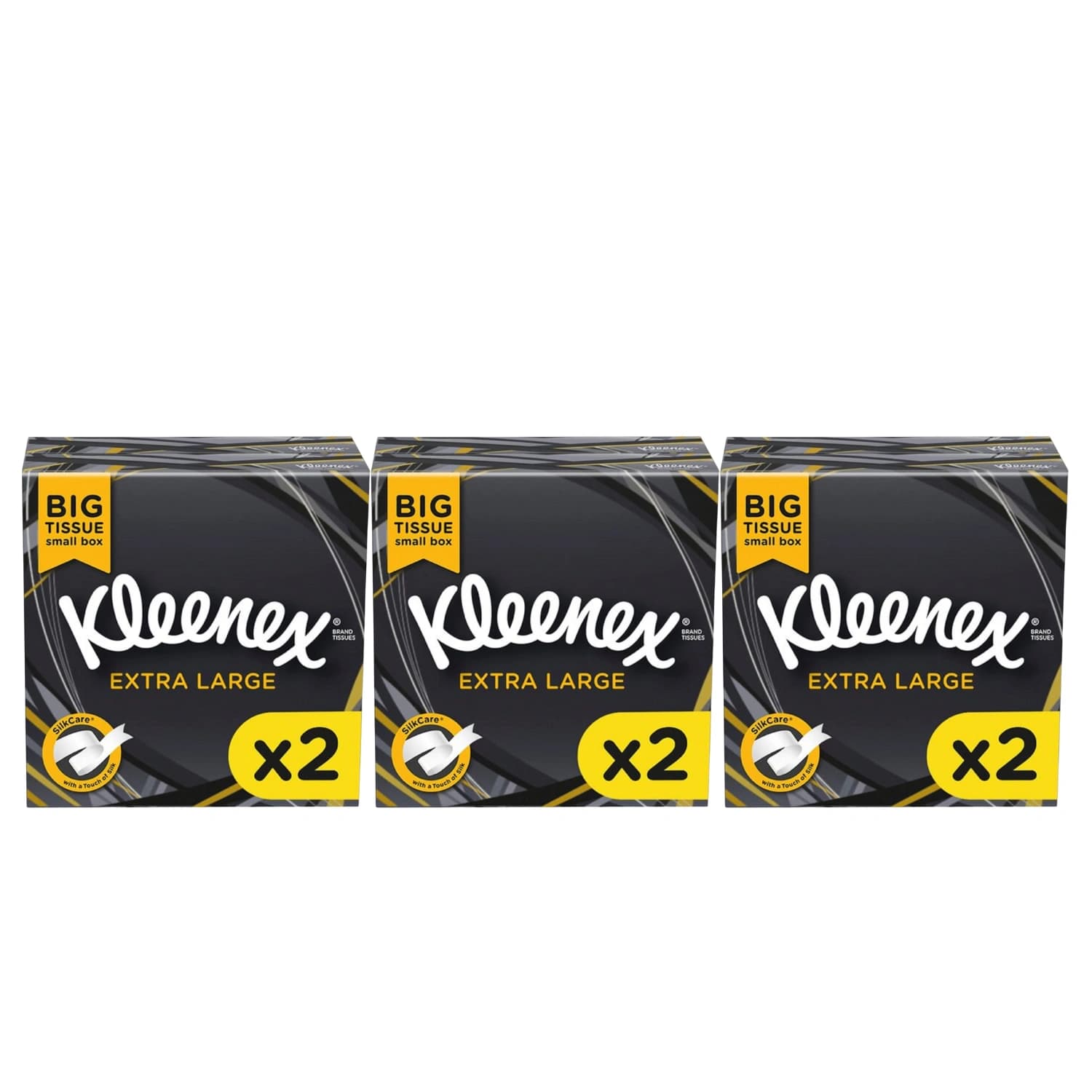 Kleenex Extra Large Tissues Compact Twin Pack - Pack of 3