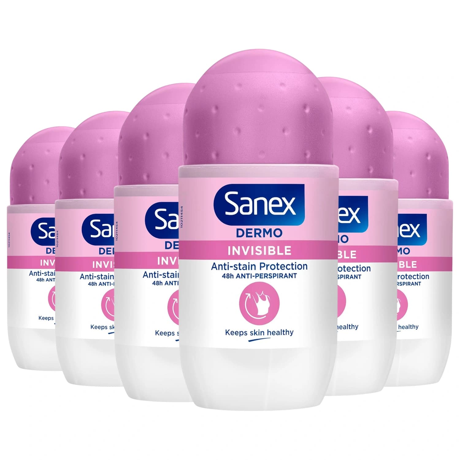 6x Sanex Dermo Invisible Anti-Perspirant Deodorant Roll-On 50ml