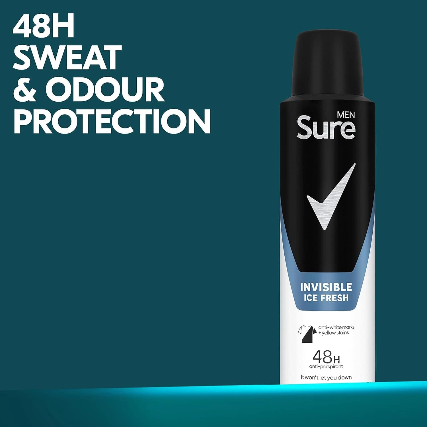 Sure Men Invisible Ice Fresh Anti-perspirant Aerosol 150ml