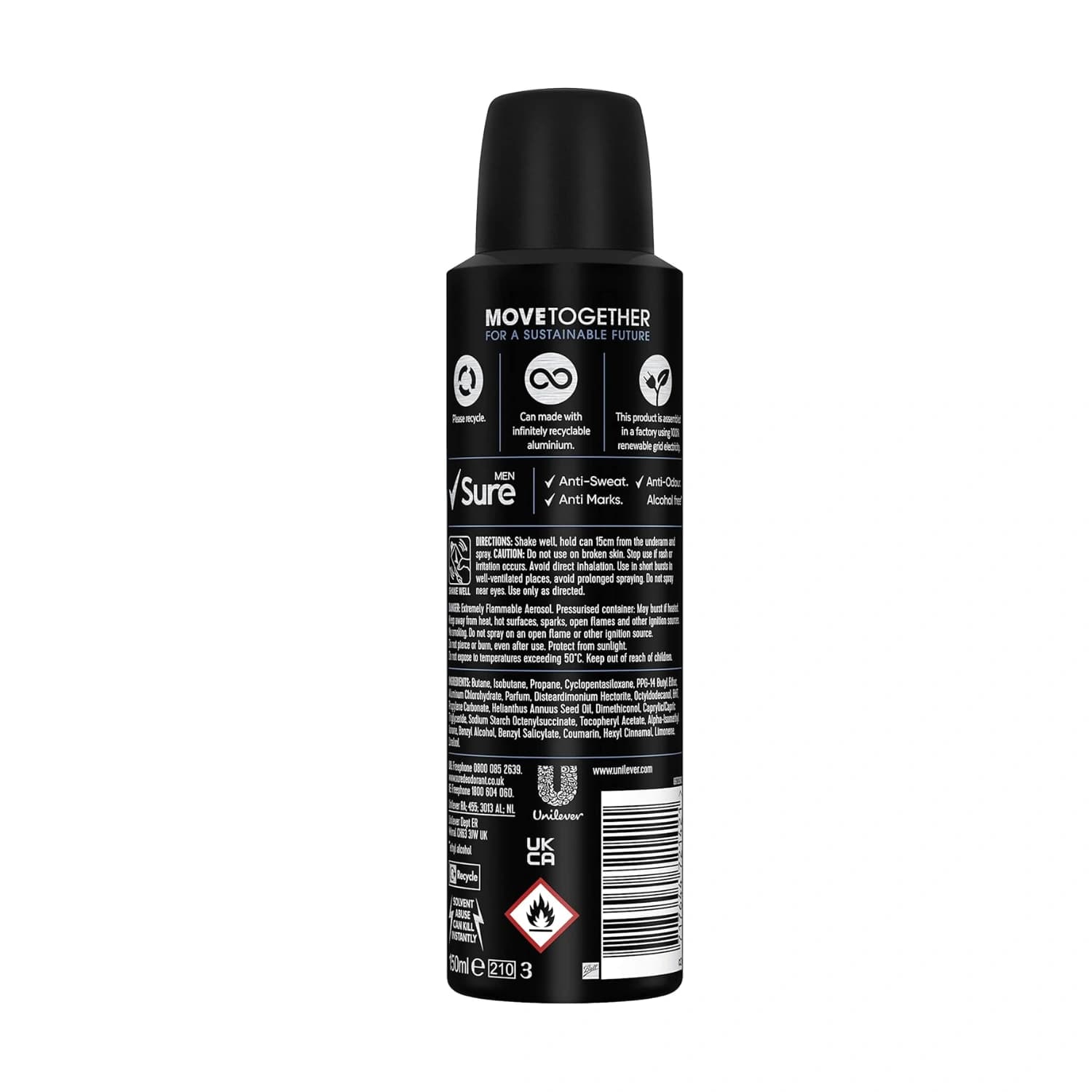 Sure Men Invisible Ice Fresh Anti-perspirant Aerosol 150ml