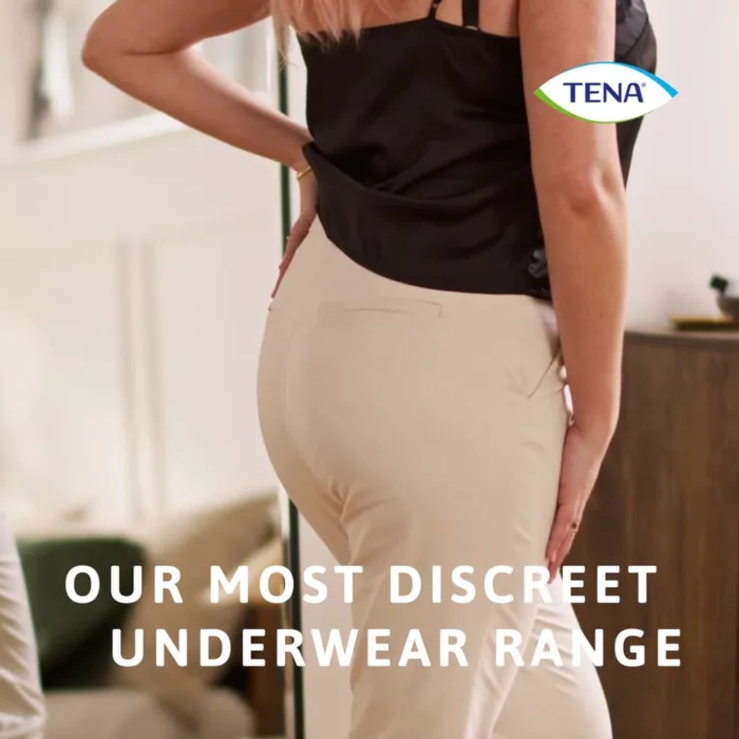 TENA Silhouette Plus High Waist Pants Black Large 8 Pack