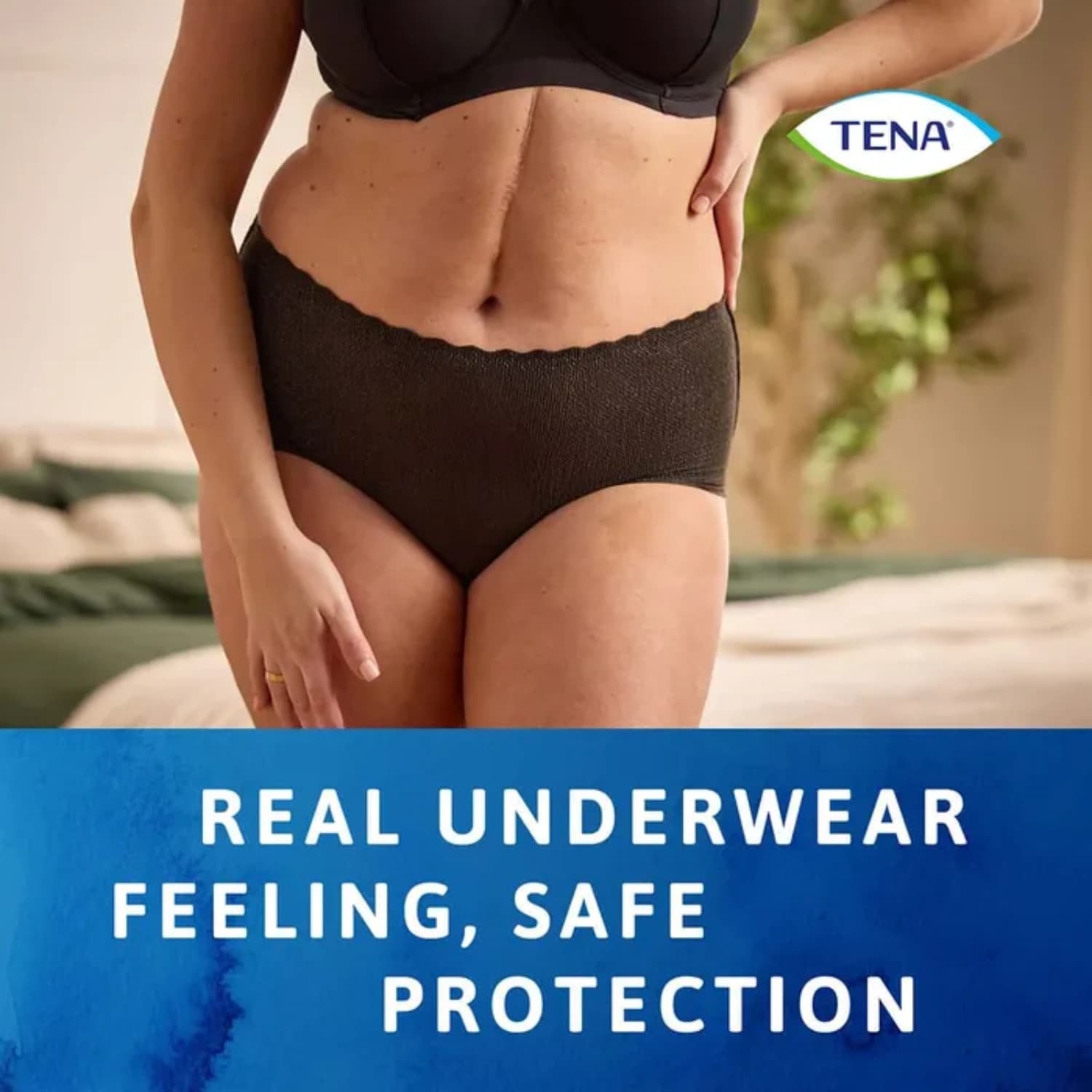 TENA Silhouette Plus High Waist Pants Black Large 8 Pack
