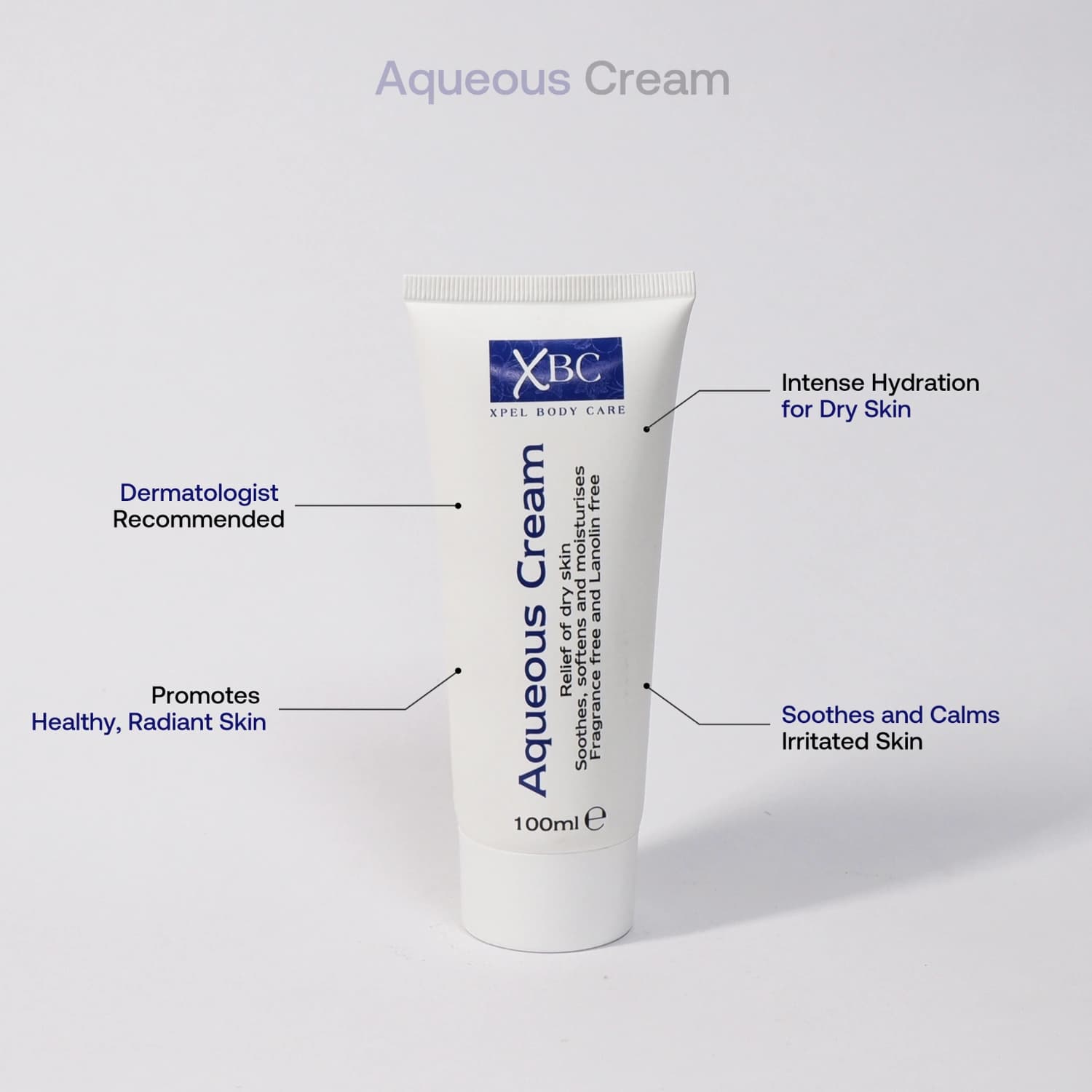 XBC Aqueous Body Care Aqueous Cream Dry Skin 100ml