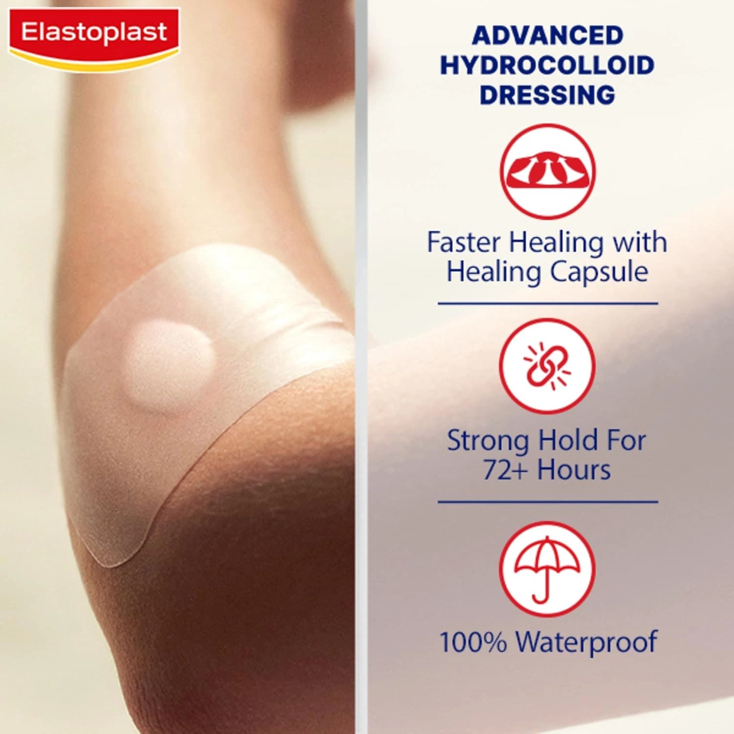 Elastoplast Second Skin Protection Faster Healing XL Dressings 3 Pack