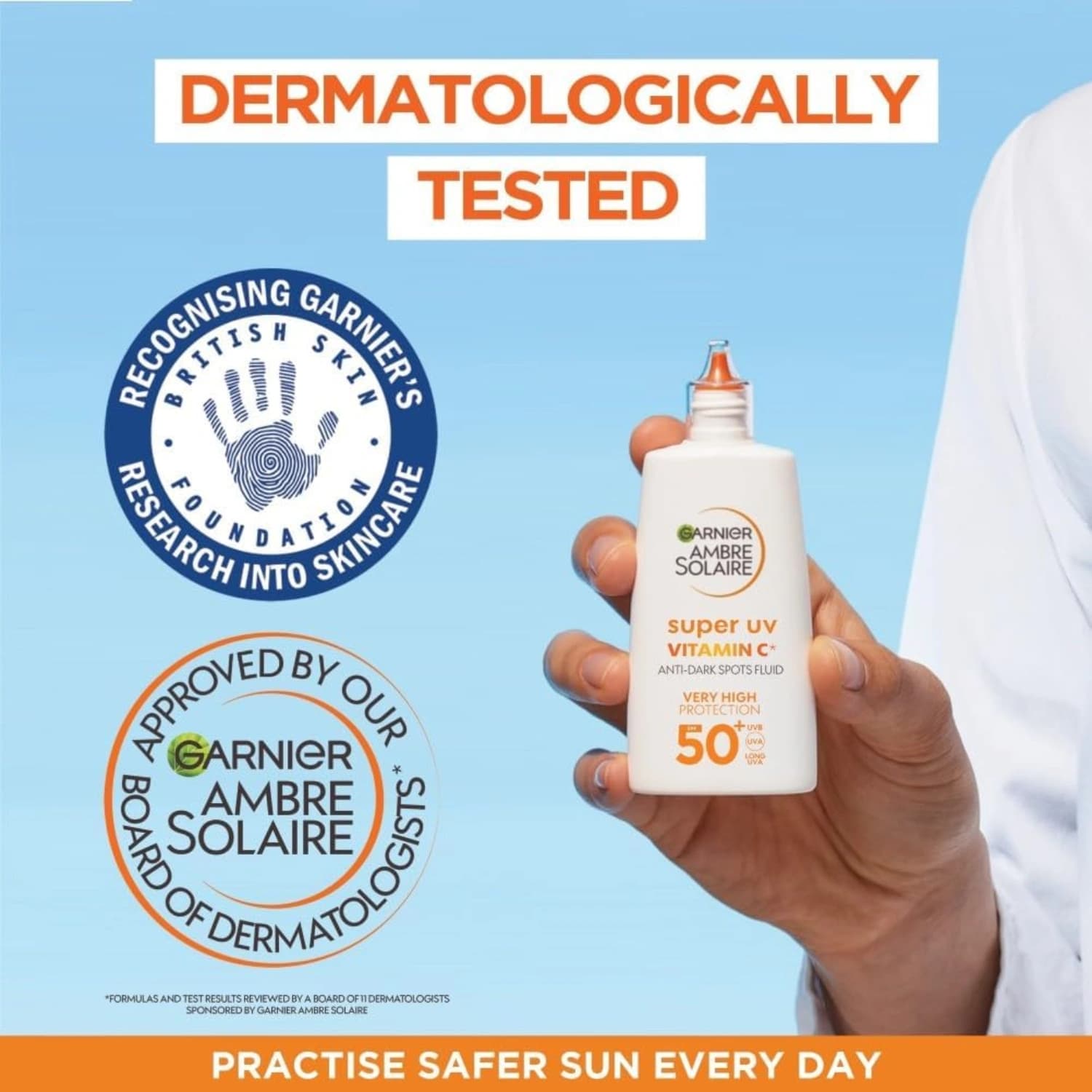 Garnier Ambre Solaire Super UV Vitamin Cg Facial SPF50+ Fluid 40ml