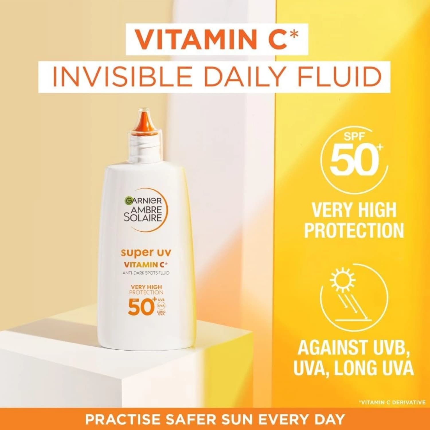 Garnier Ambre Solaire Super UV Vitamin Cg Facial SPF50+ Fluid 40ml