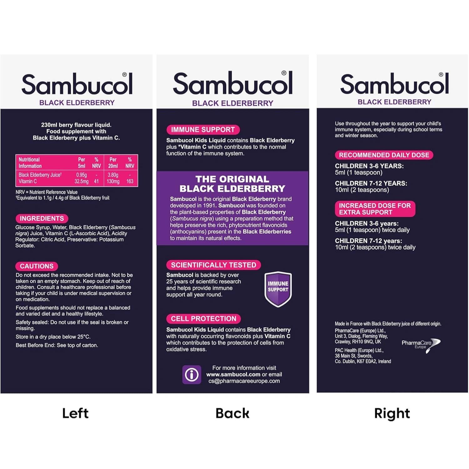 Sambucol Natural Black Elderberry Kids Liquid 230ml