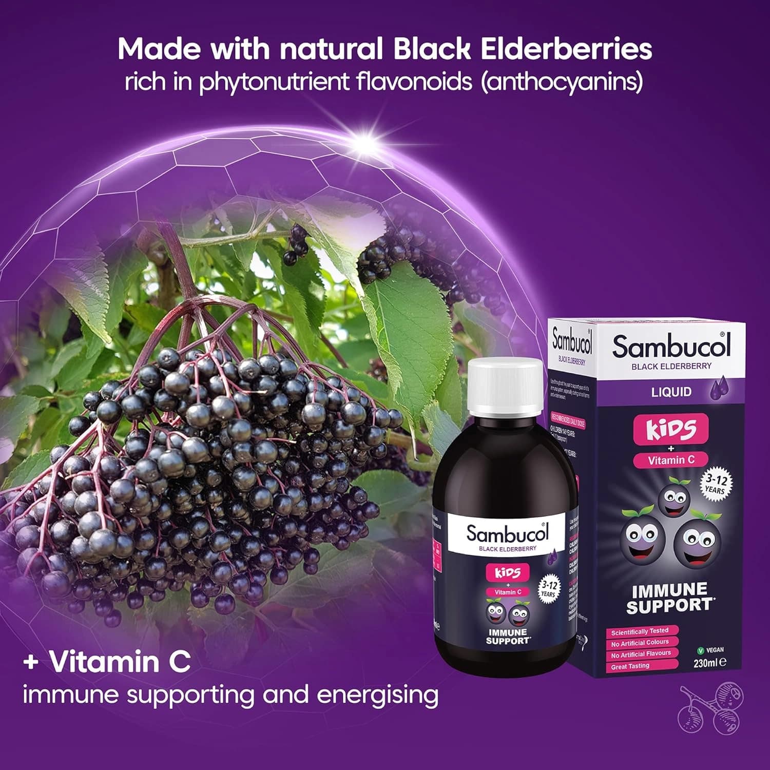 Sambucol Natural Black Elderberry Kids Liquid 230ml