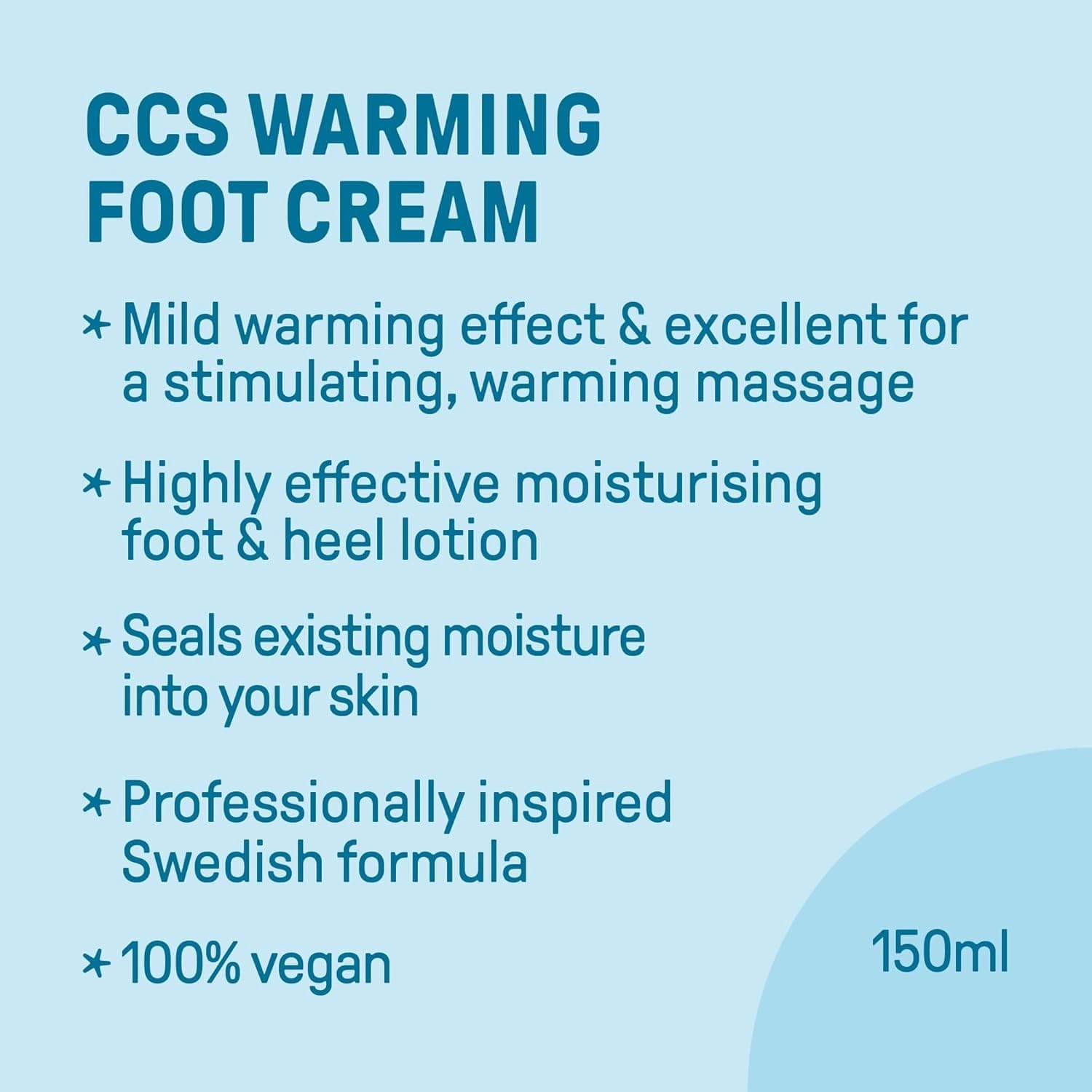 CCS Swedish Formula Warming Foot Cream 150ml
