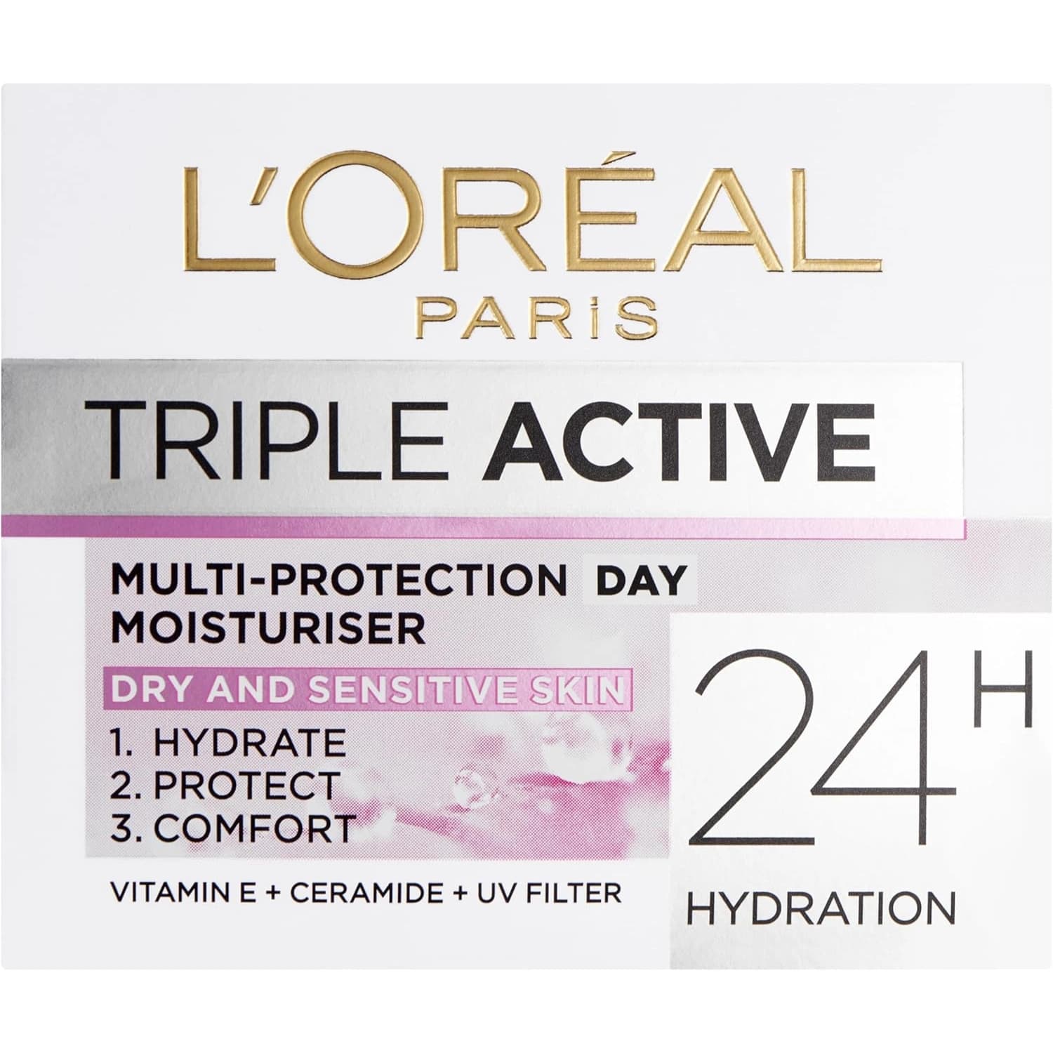 L'Oreal Paris Triple Active Dry Sensitive Moisturiser 50ml