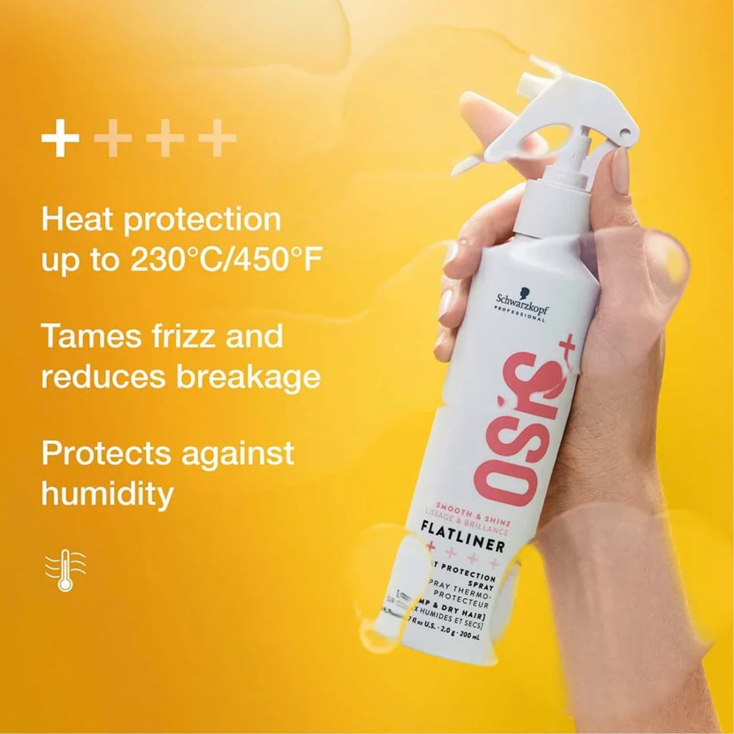 Schwarzkopf Osis+ Flatliner Heat Protection Spray 200ml