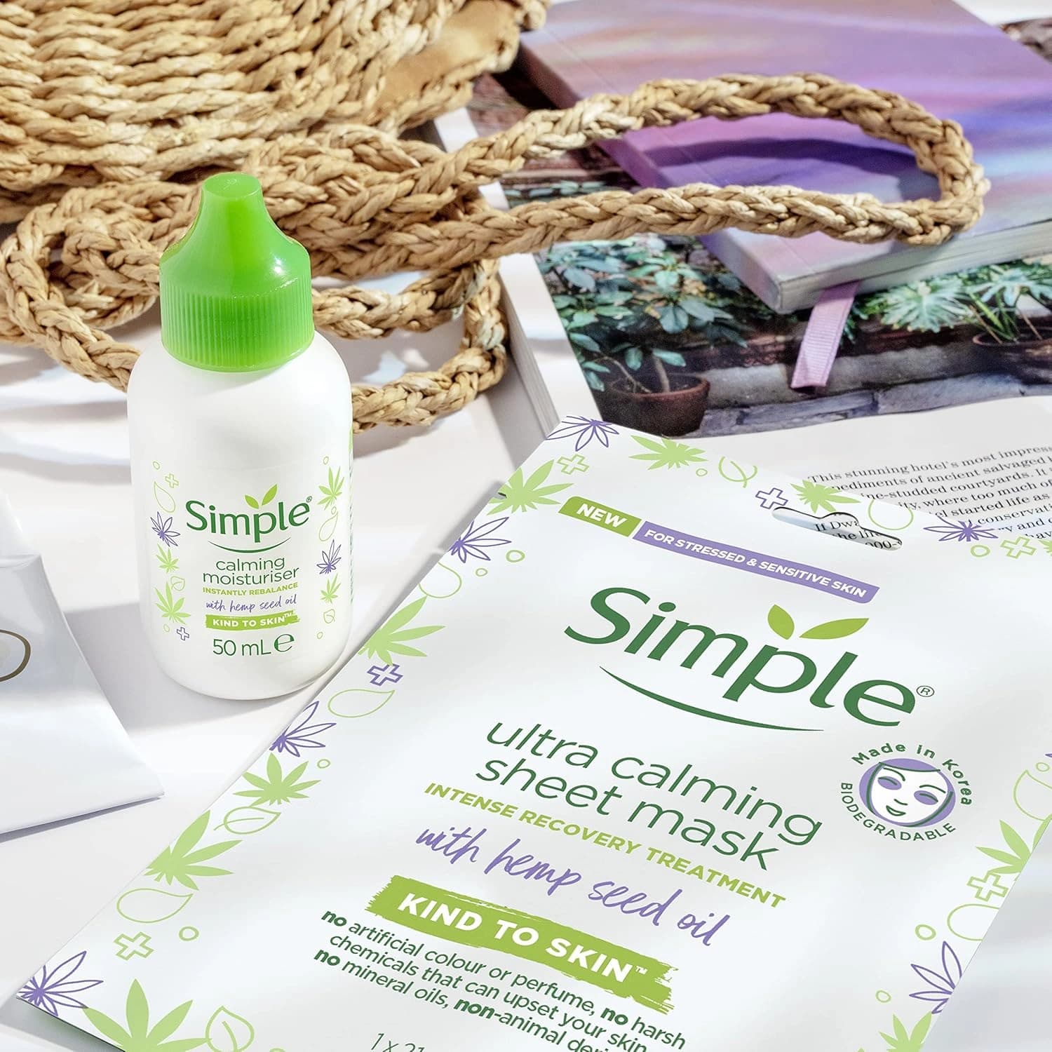 Simple Hemp Calming Moisturiser Facial Skin Cream 50ml