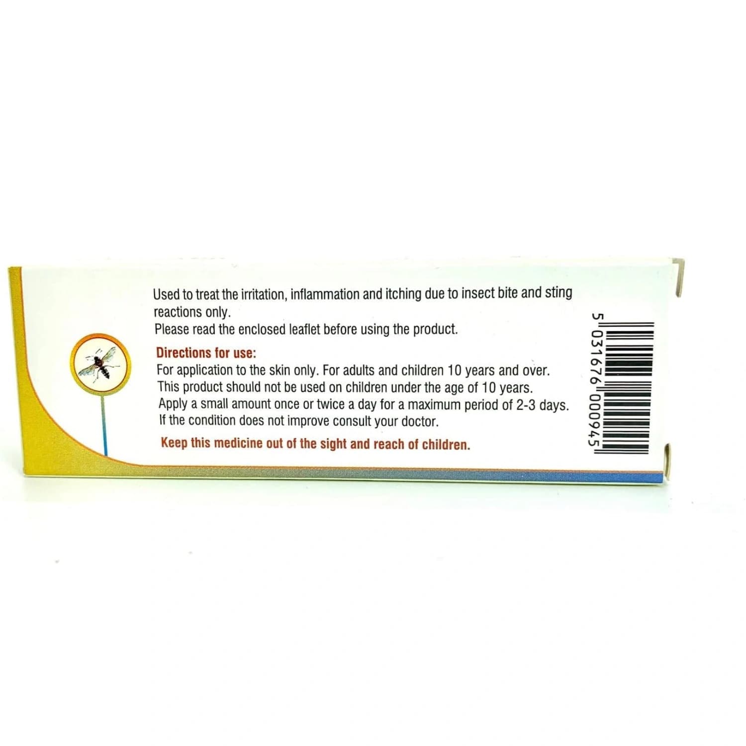 Skincalm Hydrocortisone Cream Sting Bite & Itch Relief 10g