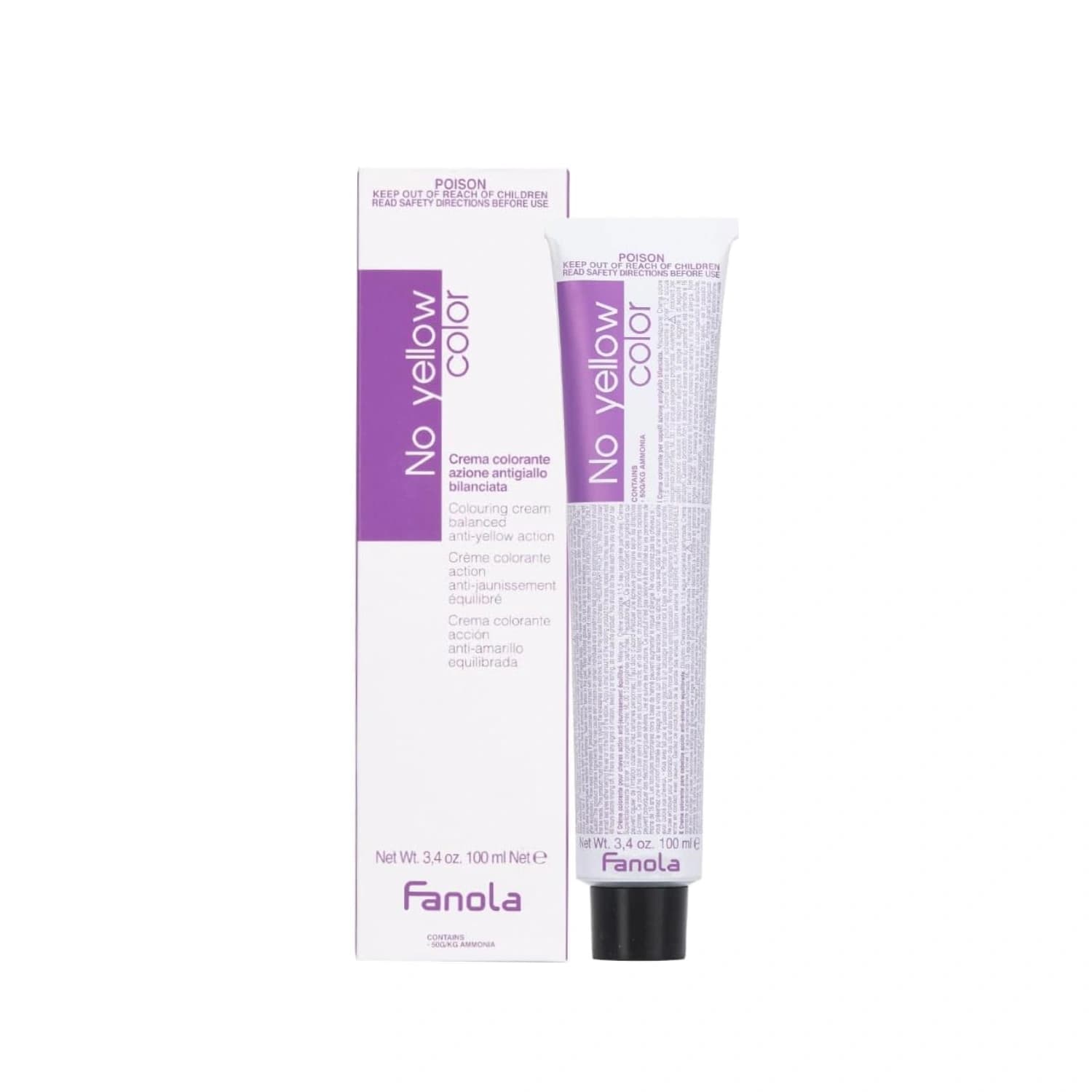 Fanola No Yellow Color 8 Ice Blonde Hair Colour Cream 100ml