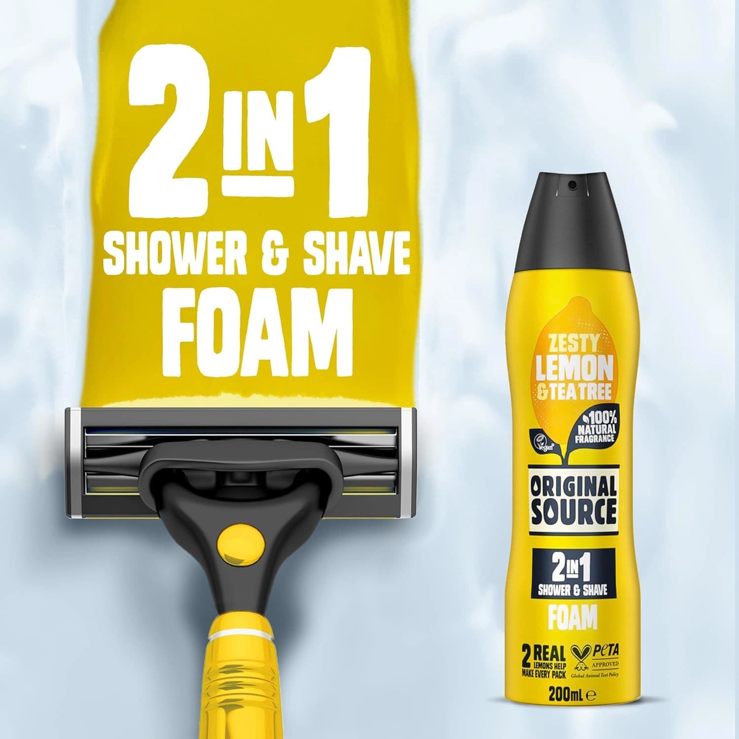 Original Source Lemon and Tea Tree Foaming Shower Gel 200ml