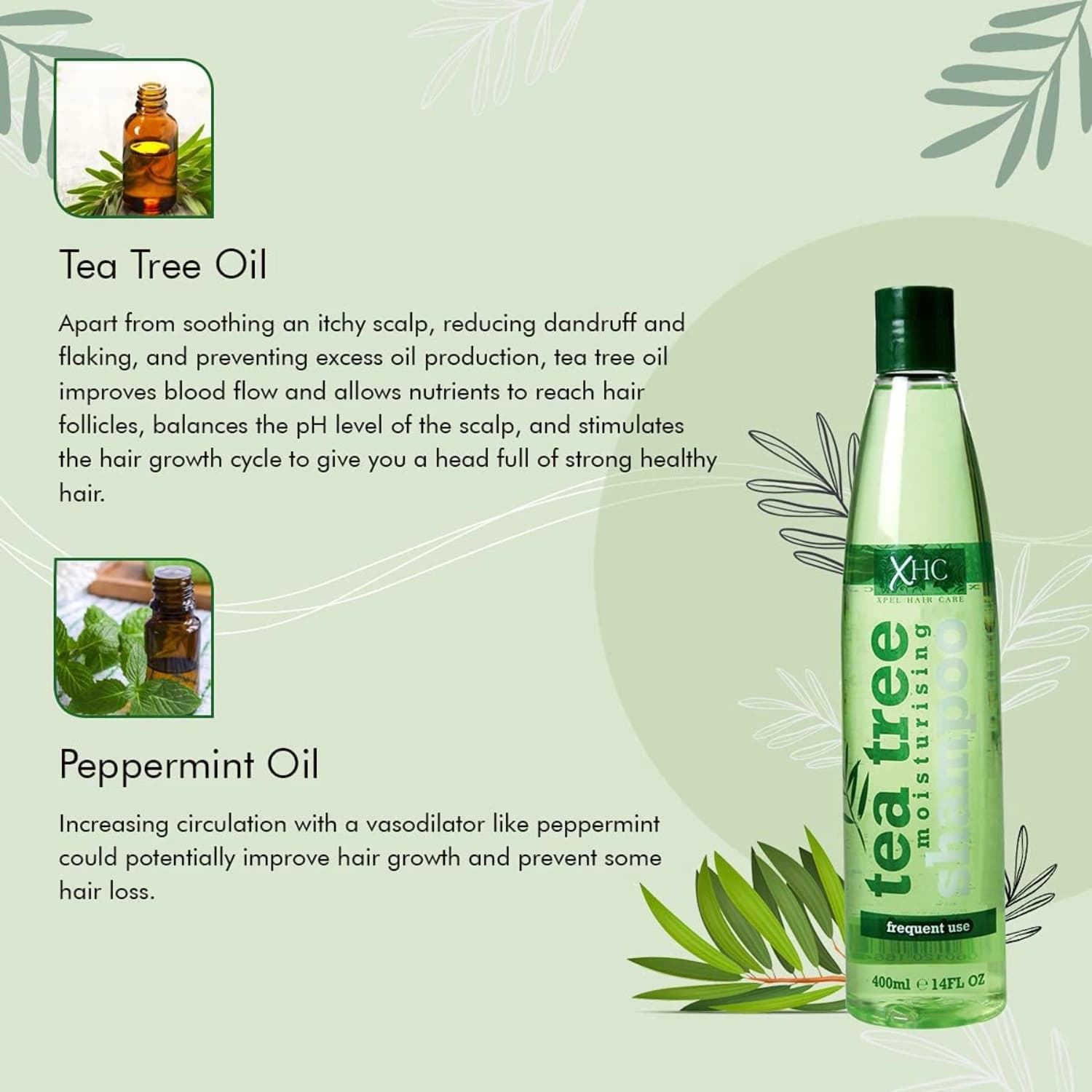 Xpel Tea Tree Moisturising Shampoo 400ml