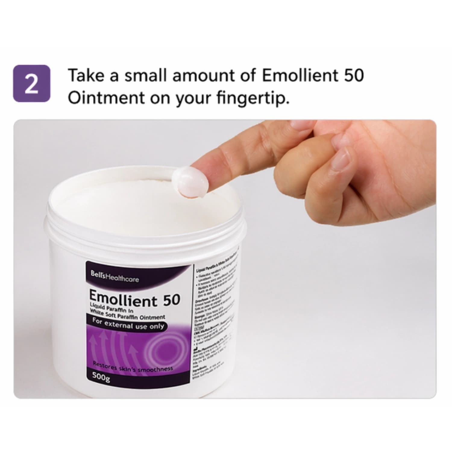 Emollient 50 Liquid Paraffin In White Soft Paraffin Ointment 500g