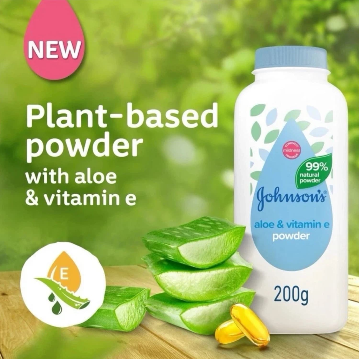 Johnson?s Aloe Vera and Vitamin E Powder 200g