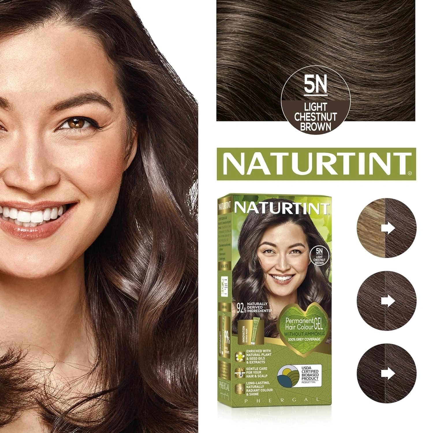 Naturtint Permanent Hair Colour Gel 5N Light Chestnut Brown 170ml