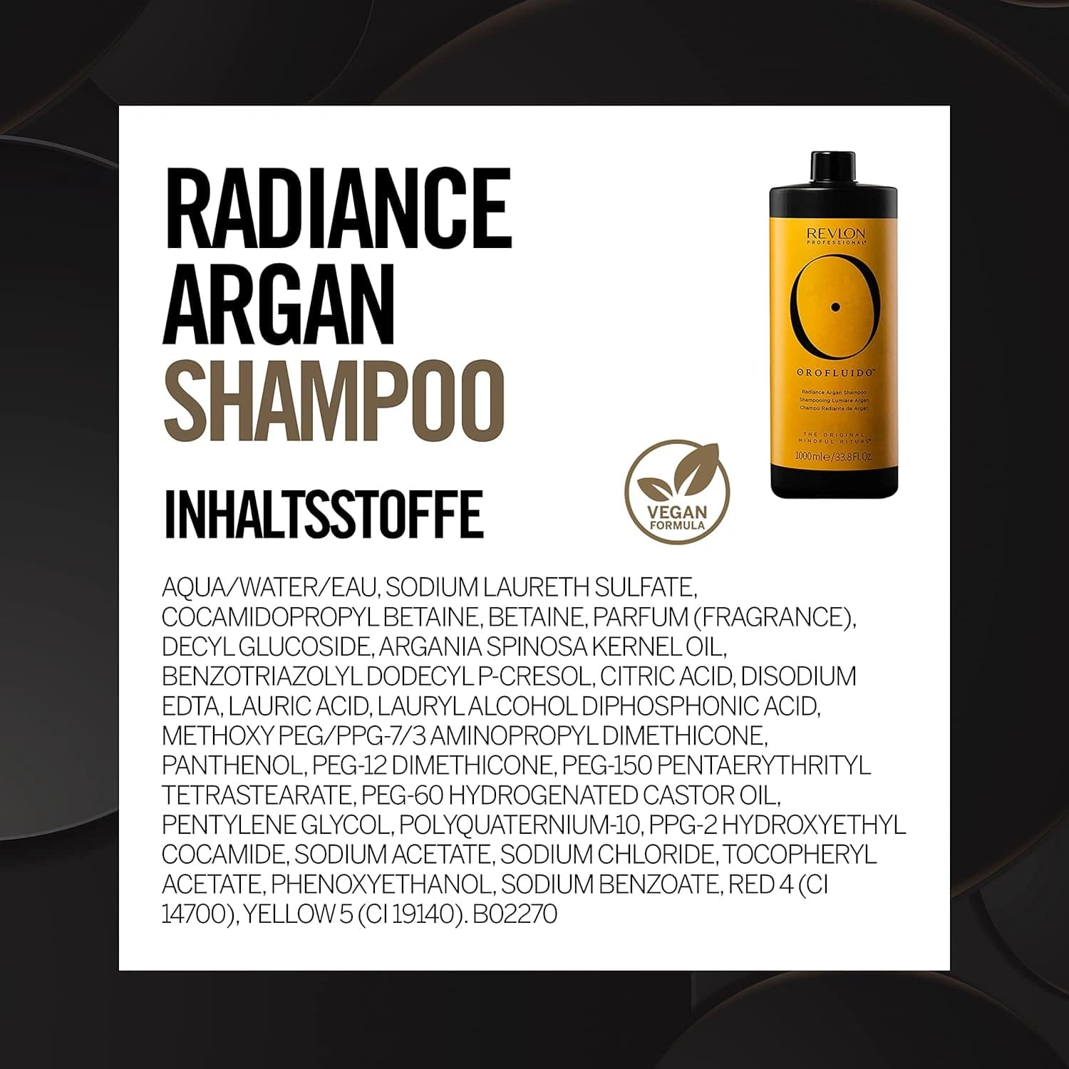 Revlon Professional Orofluido Radiance Argan Shampoo 1000ml