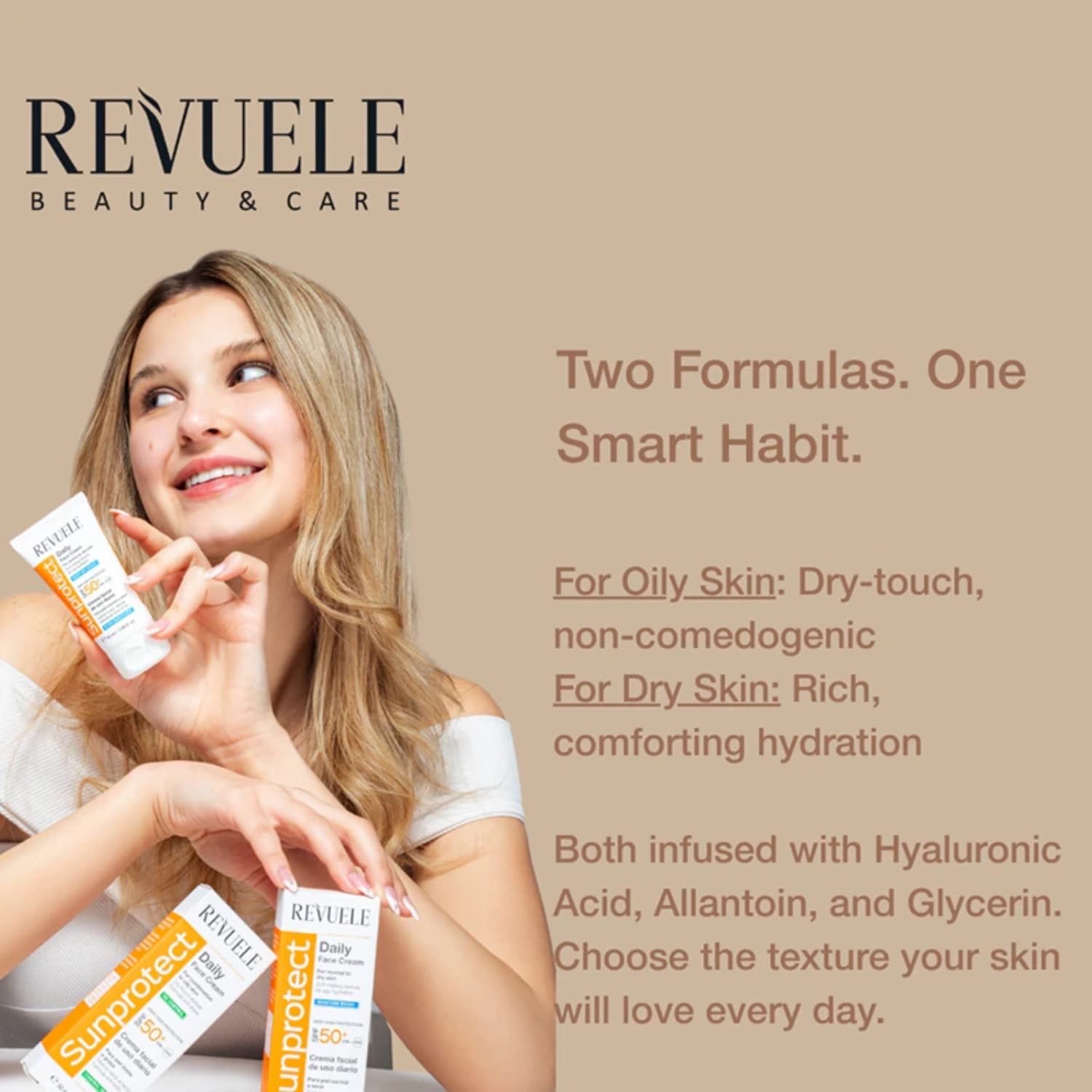 Revuele Sunprotect Daily Face Cream Oil Control SPF50+ 50ml