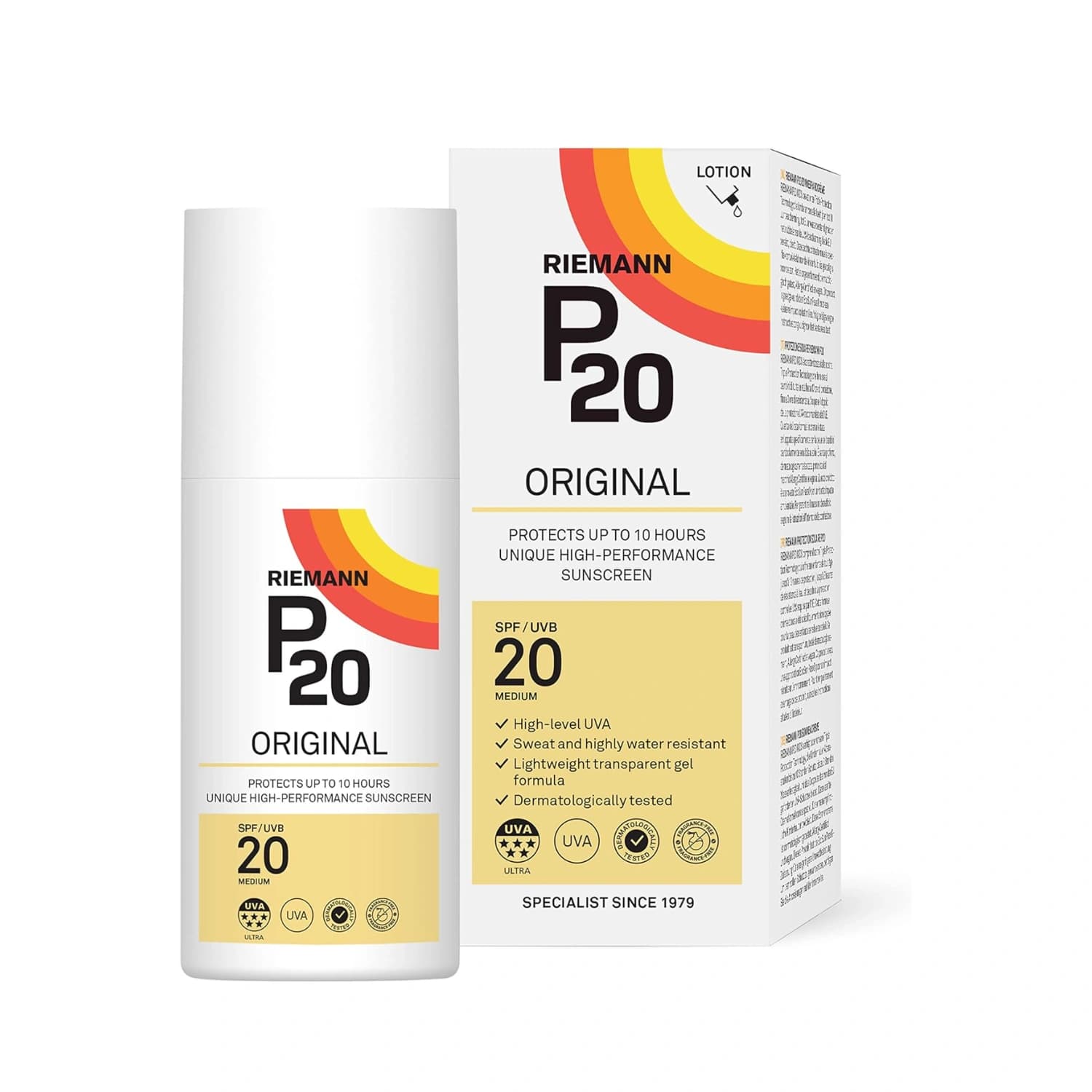Riemann P20 Original SPF20 Sun Cream Spray 200ml