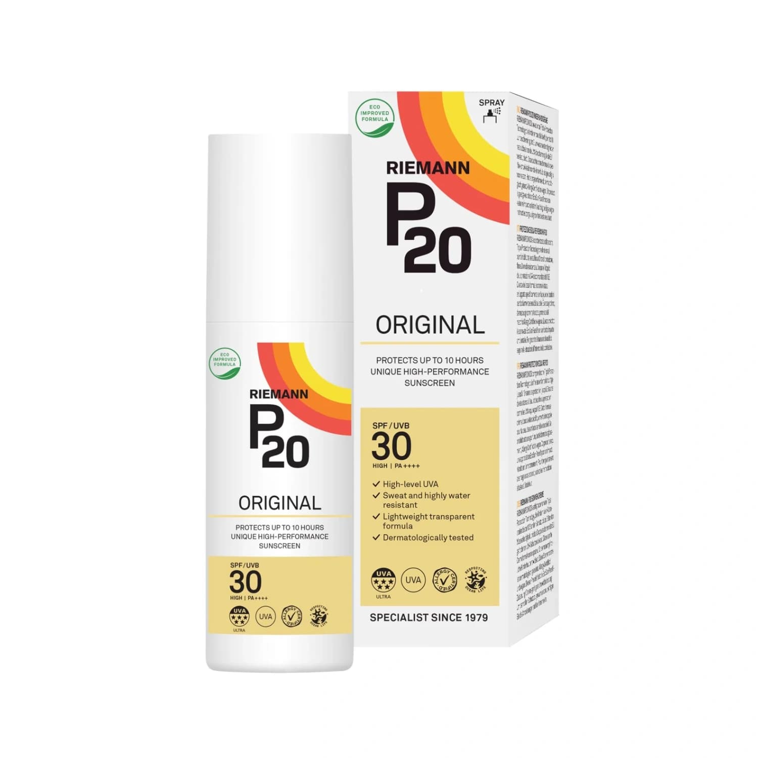 Riemann P20 Original SPF30 Sun Cream Spray 100ml