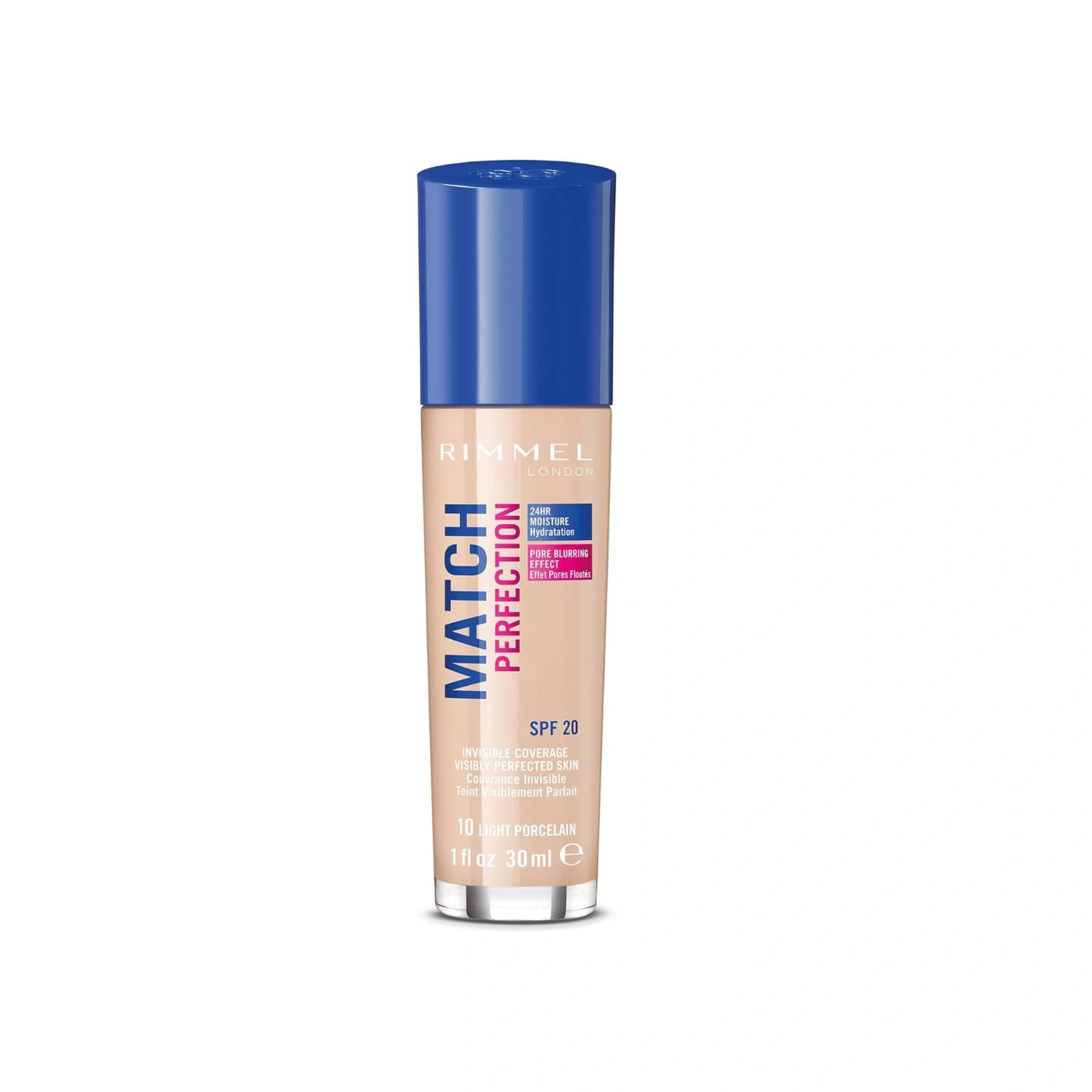 Rimmel London Match Perfection SPF 20 010 Light Porcelain 30ml