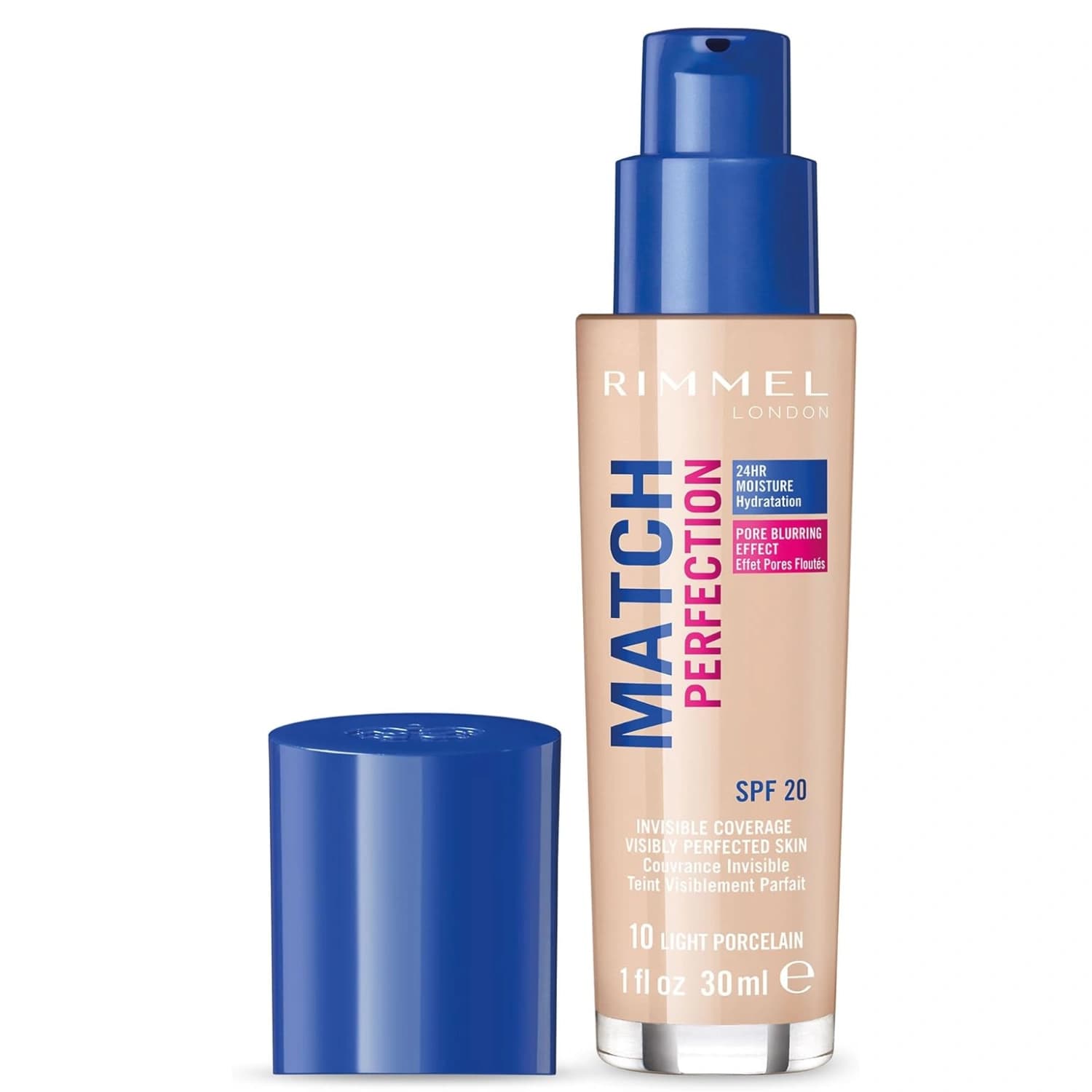Rimmel London Match Perfection SPF 20 010 Light Porcelain 30ml