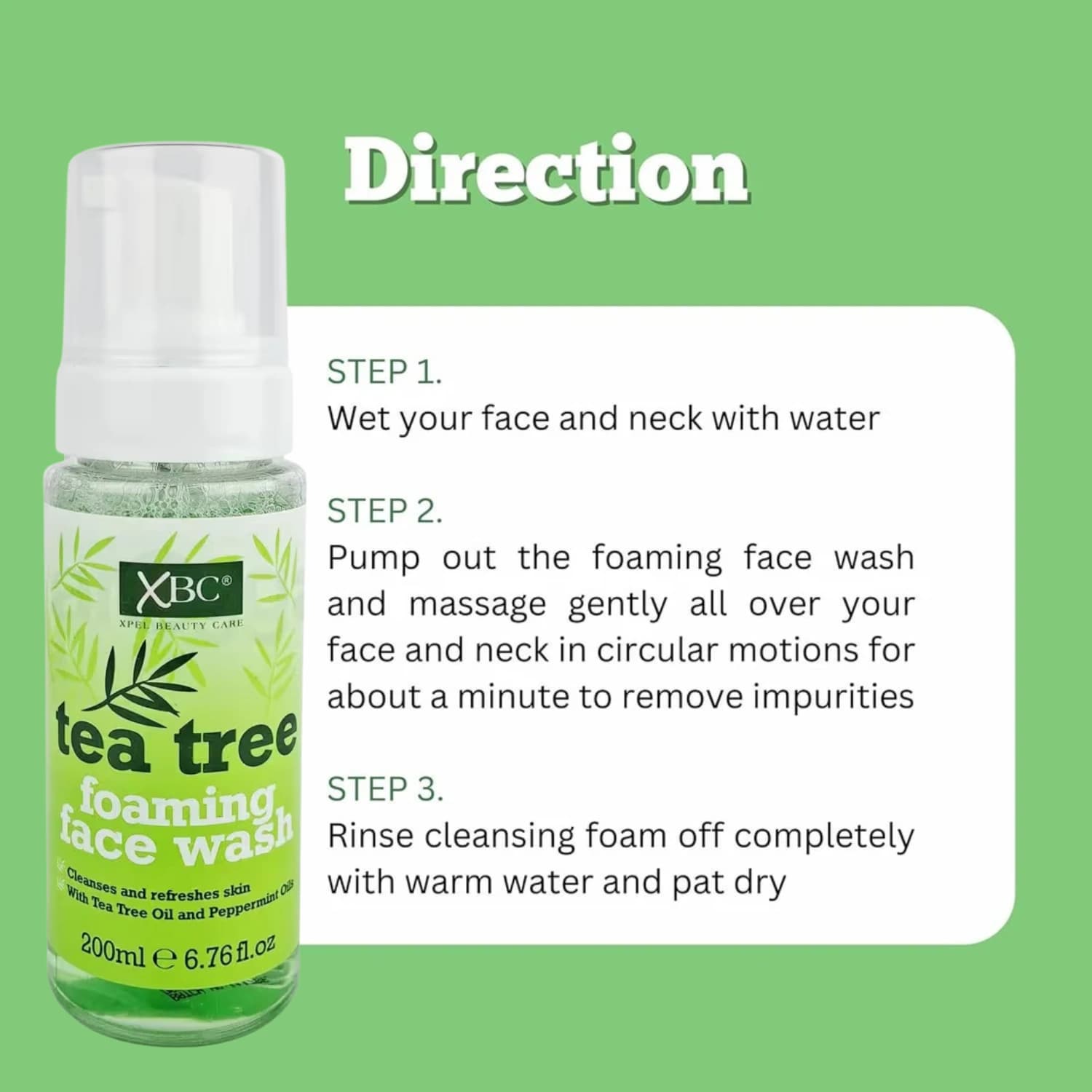 Xpel Tea Tree Foaming Face Wash 200ml