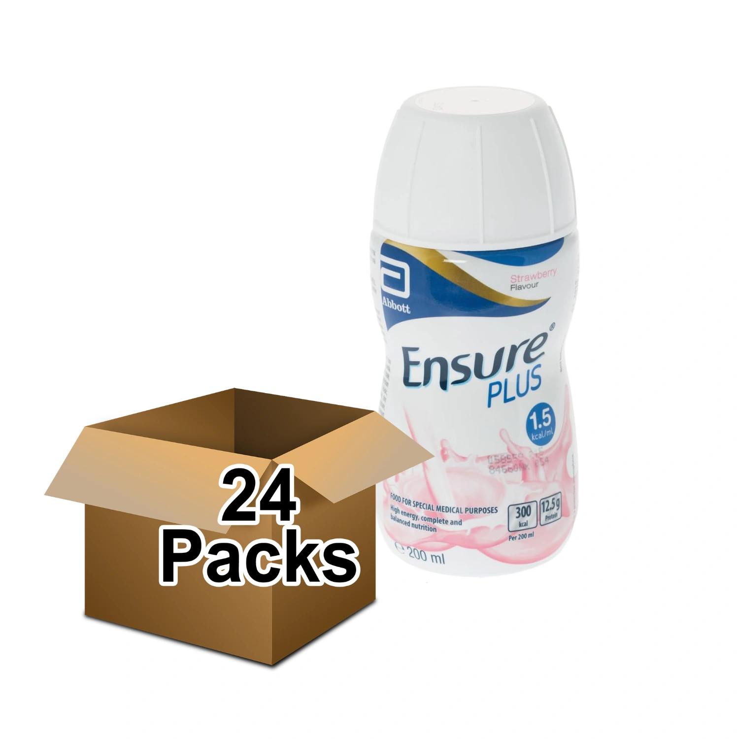 Ensure Plus Milkshake Strawberry, 200ml (Pack of 24)