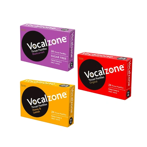 Vocalzone 3 Flavour Bundle Sore Throat Relief Pastilles Multi-Pack (3 x 24)