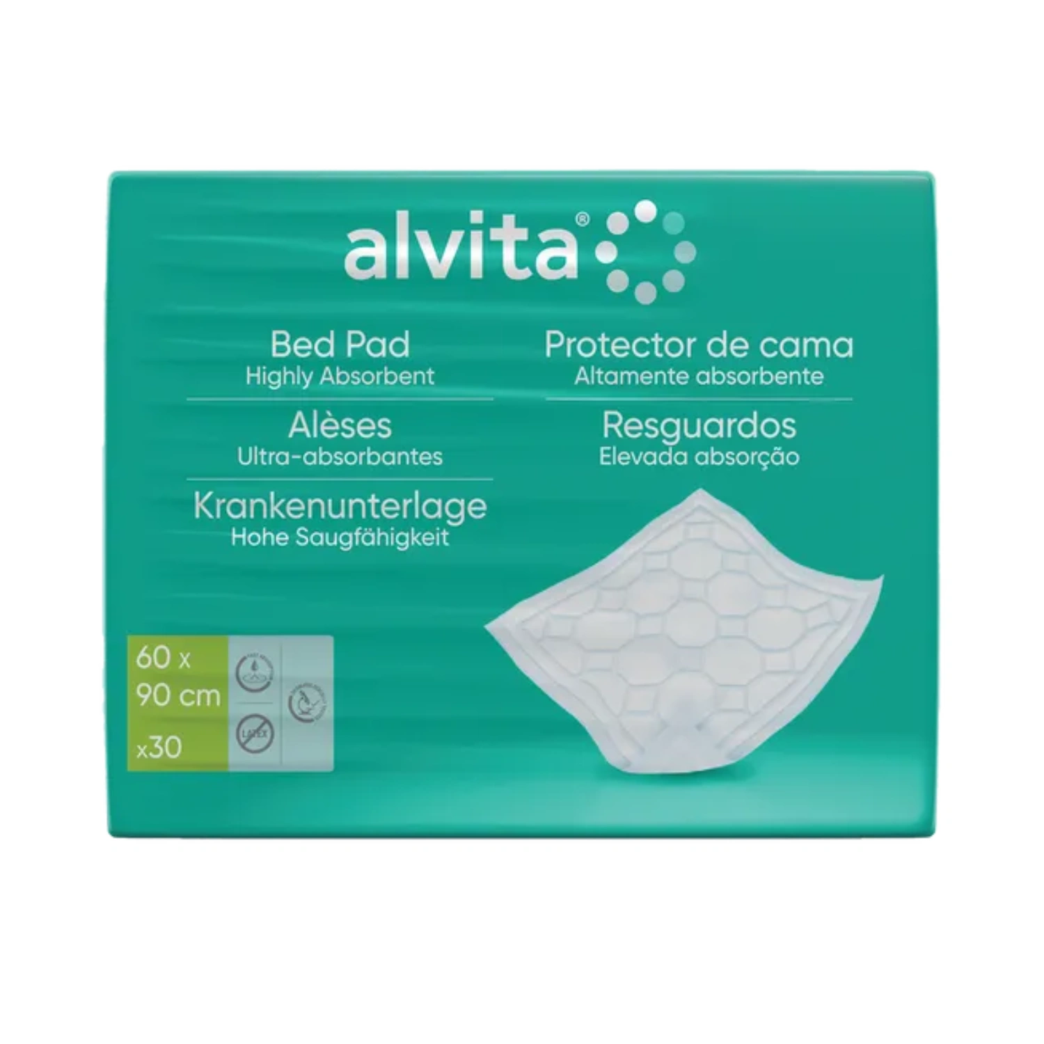 Alvita Incontinence Bed Pad 60 X 90 Cm Pack of 30