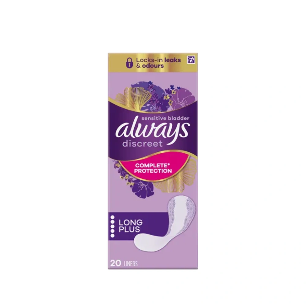 Always Discreet Incontinence Liners Women 20 Liners