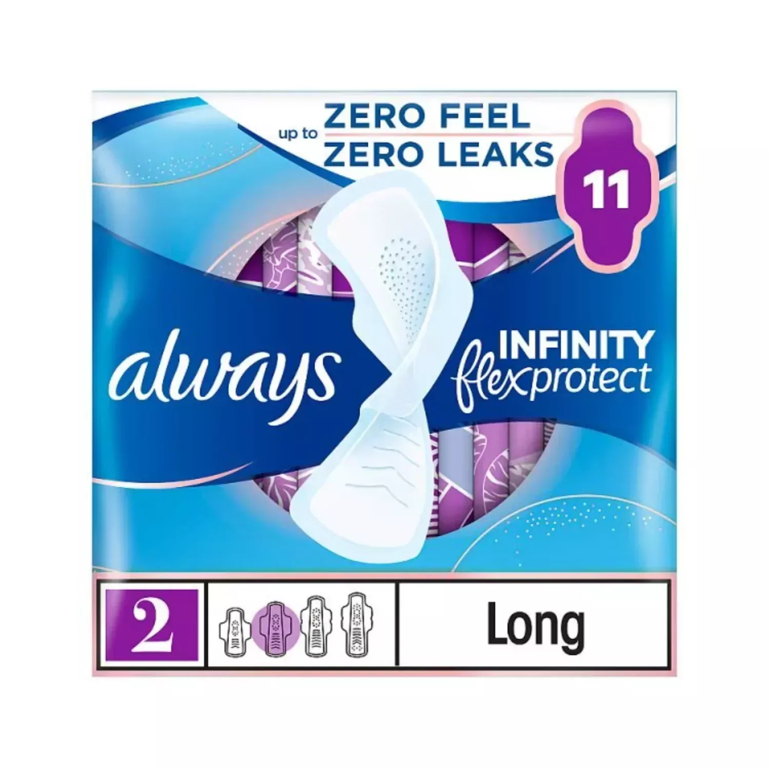 Always Infinity Long (Size 2) Wings Sanitary 11 Pads